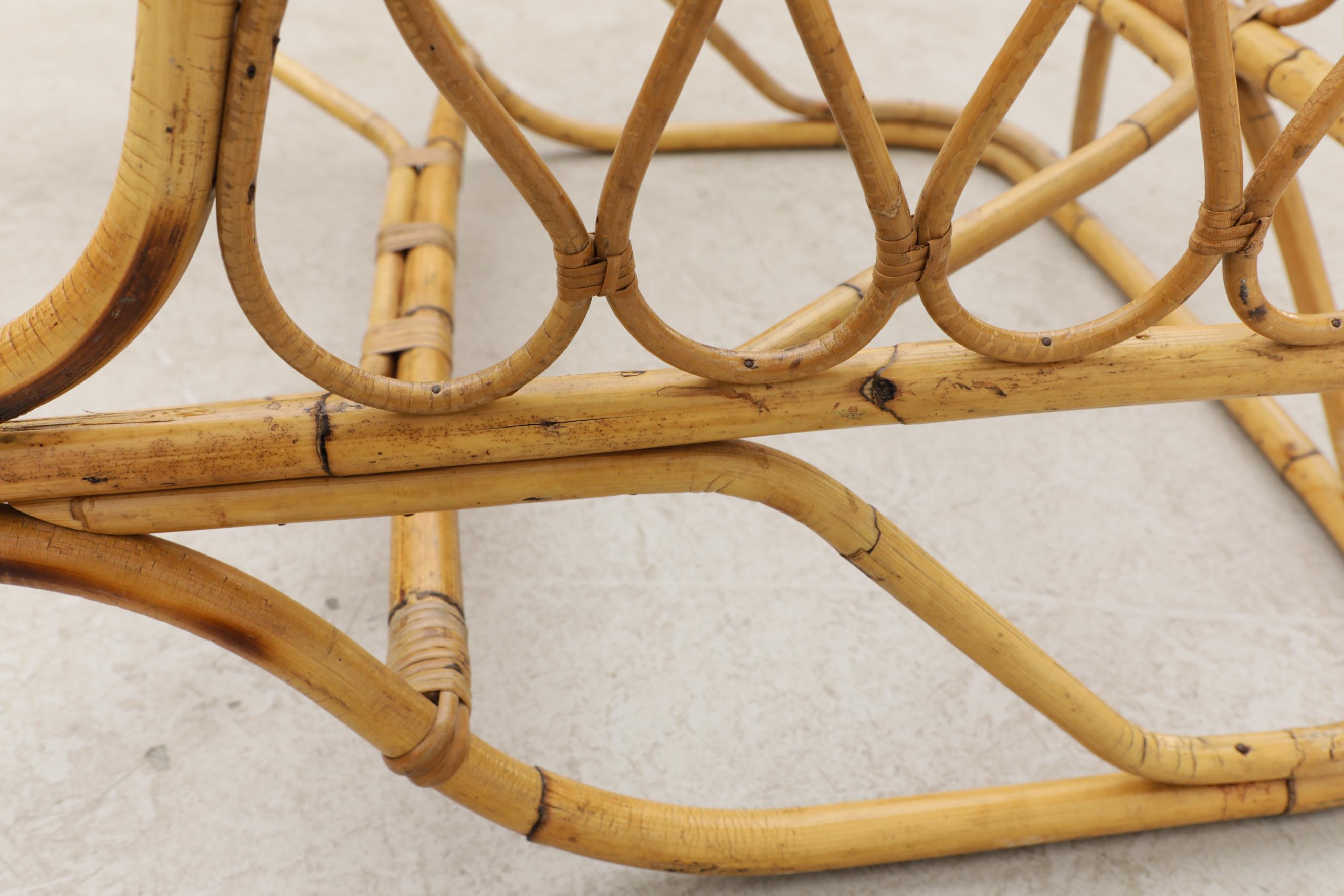 Vintage Sconosciuto Bambus Schlitten-Tagesbett-Rahmen im Angebot 13