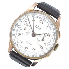Vintage Titus Genève Swiss Chronograph – 18ct Rose Gold