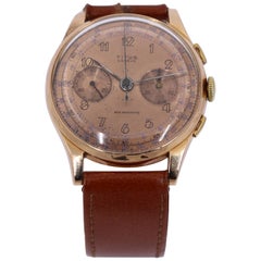 Montre chronographe vintage Titus en or rose