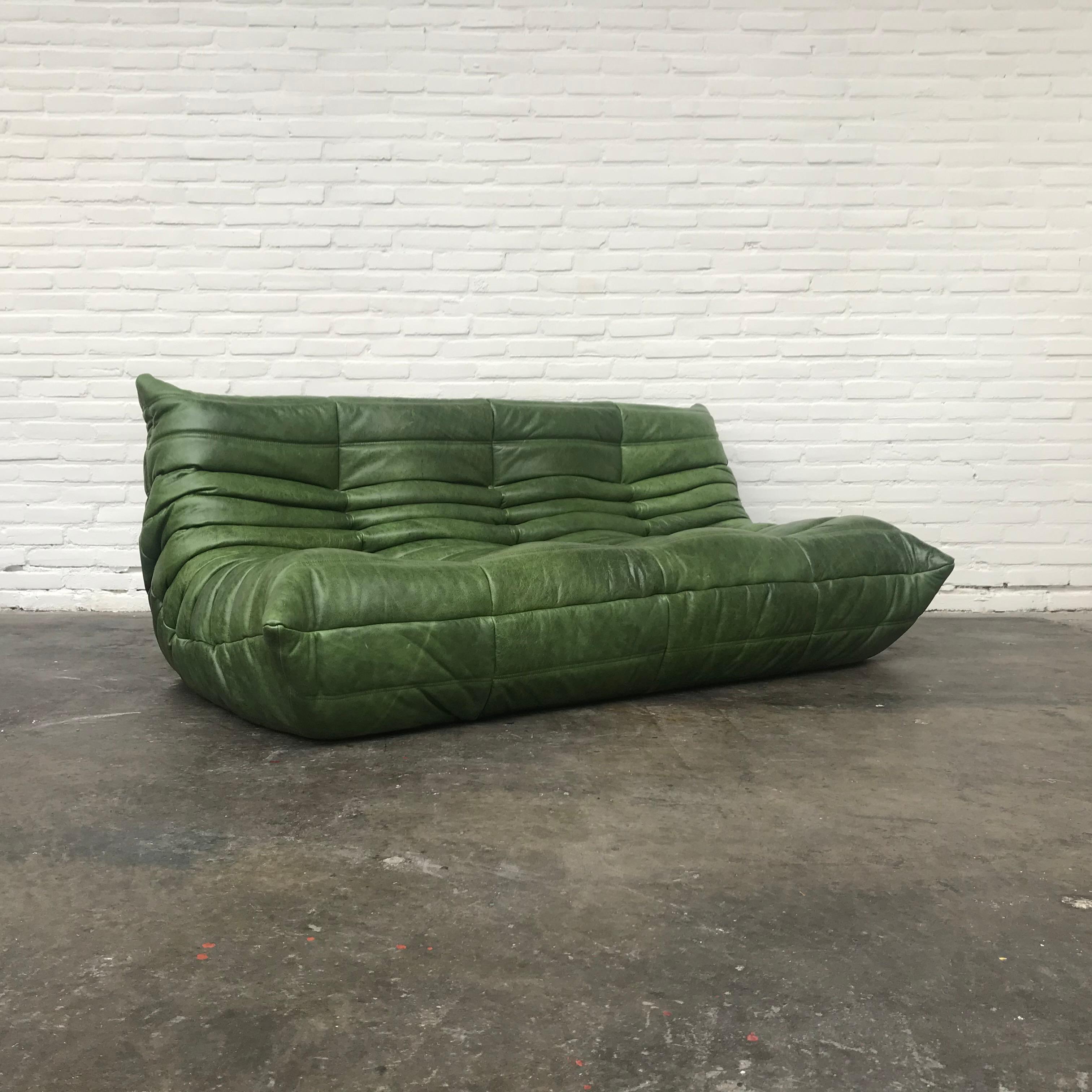 togo green leather