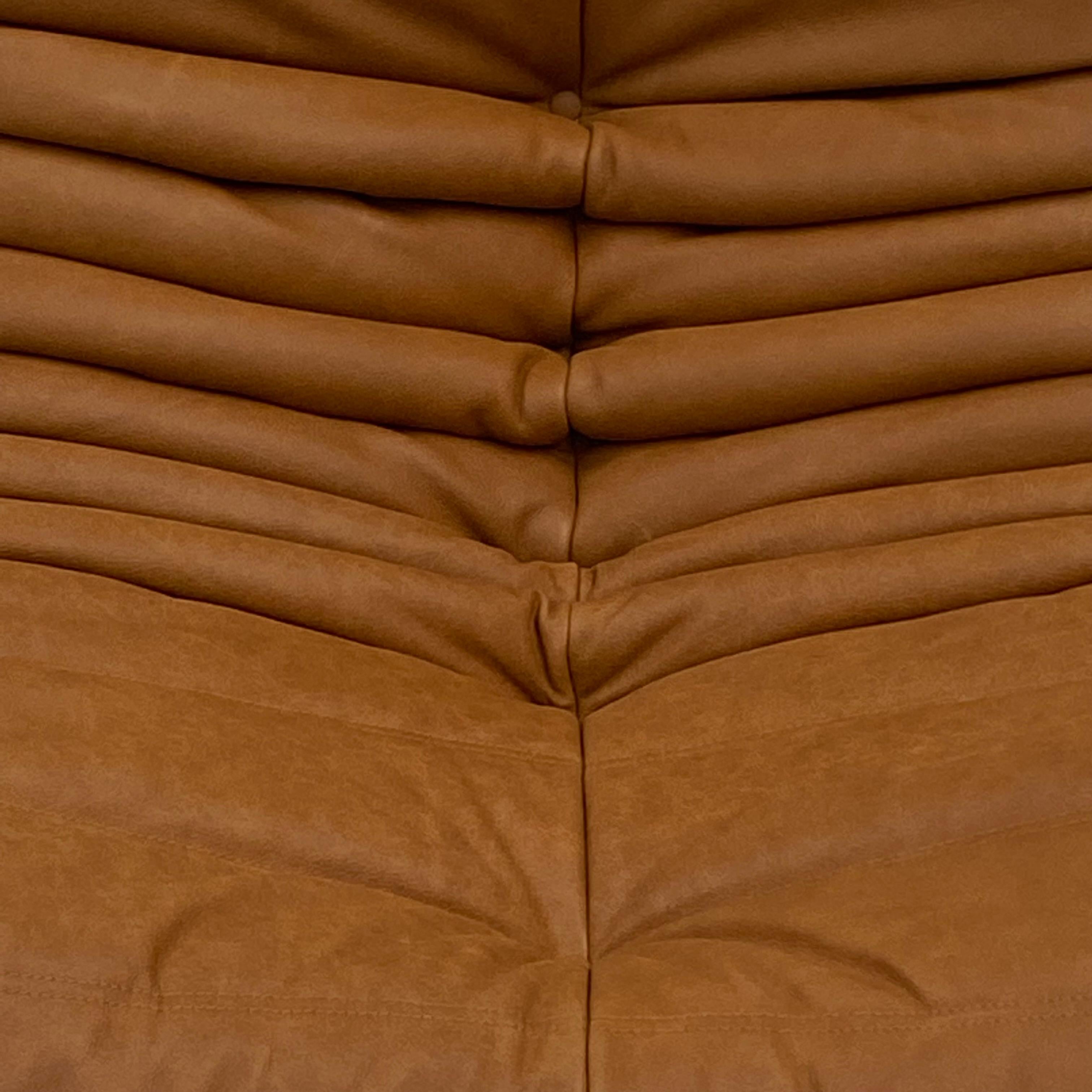 Vintage Togo Chairs in Cognac Leather by M.Ducaroy for Ligne Roset, Set of 2 4