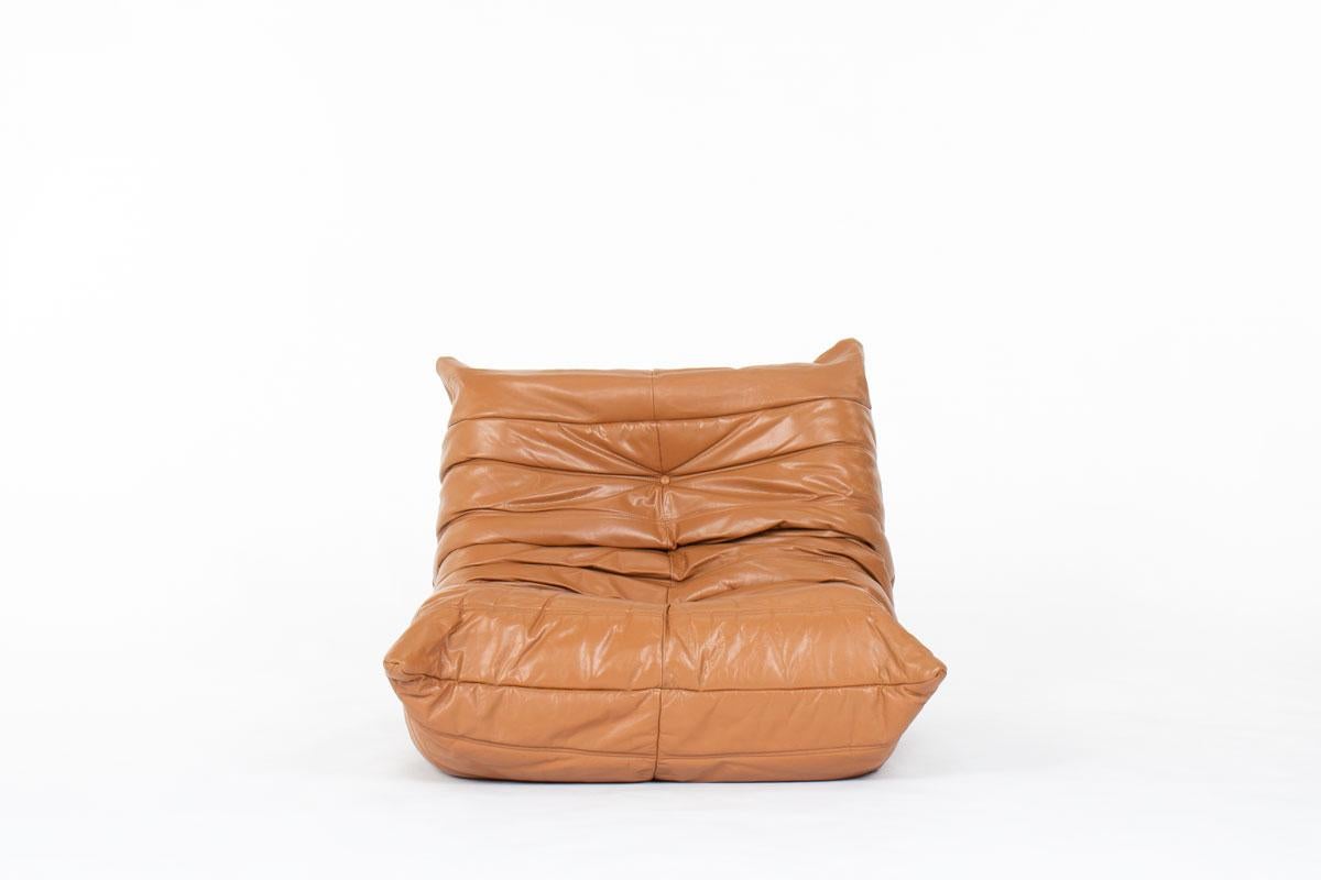 L'iconica poltrona Togo è stata disegnata negli anni '70 da Michel Ducaroy per Ligne Roset e rimane uno dei pezzi più riconoscibili e ricercati del design moderno. (Etichetta originale Ligne Roset sul retro, vedi foto).

Realizzato interamente in