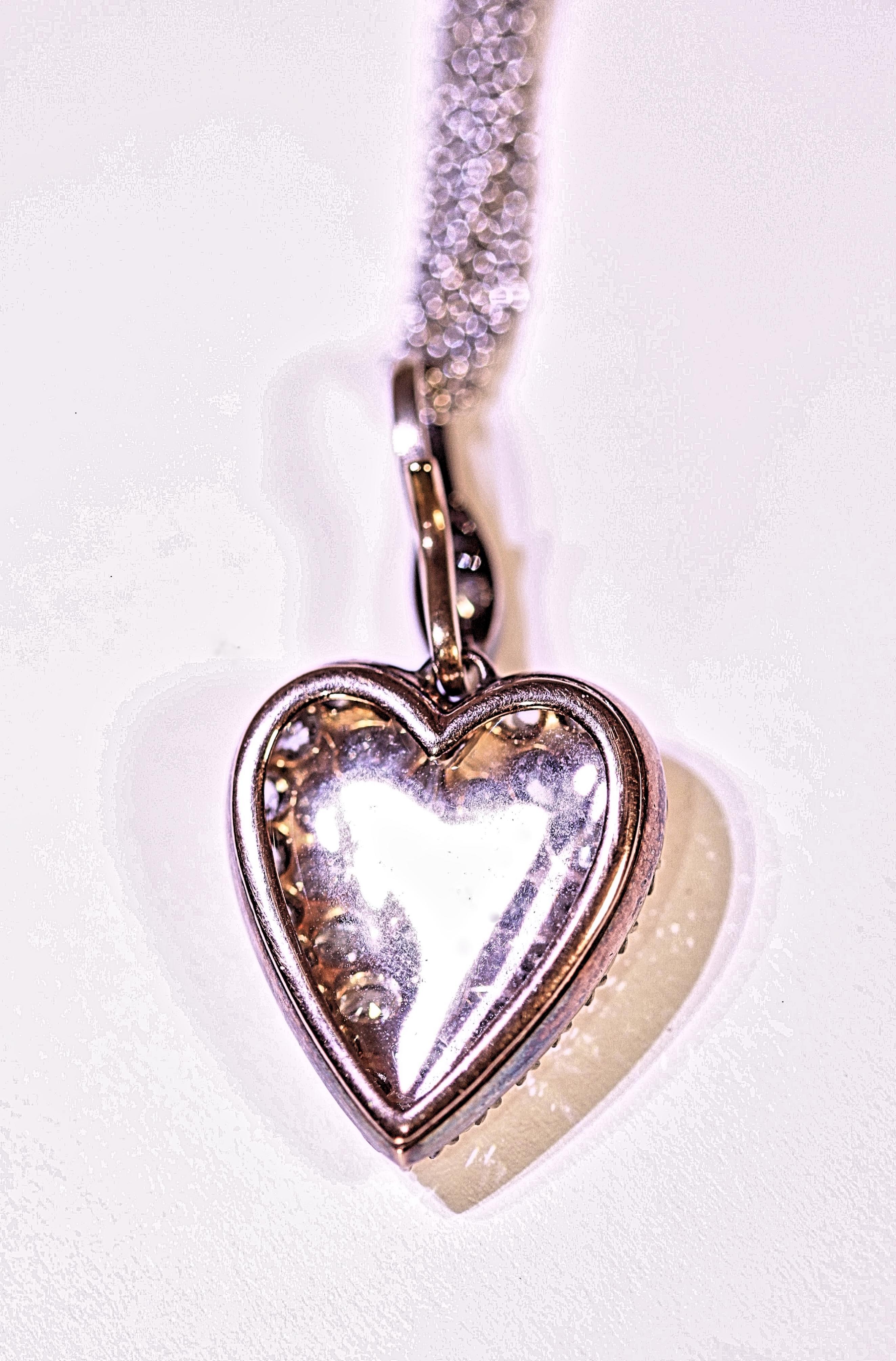Vintage Token of Love Locket Old European Cut Diamonds Gold Pendant Necklace In Good Condition For Sale In Melbourne, FL