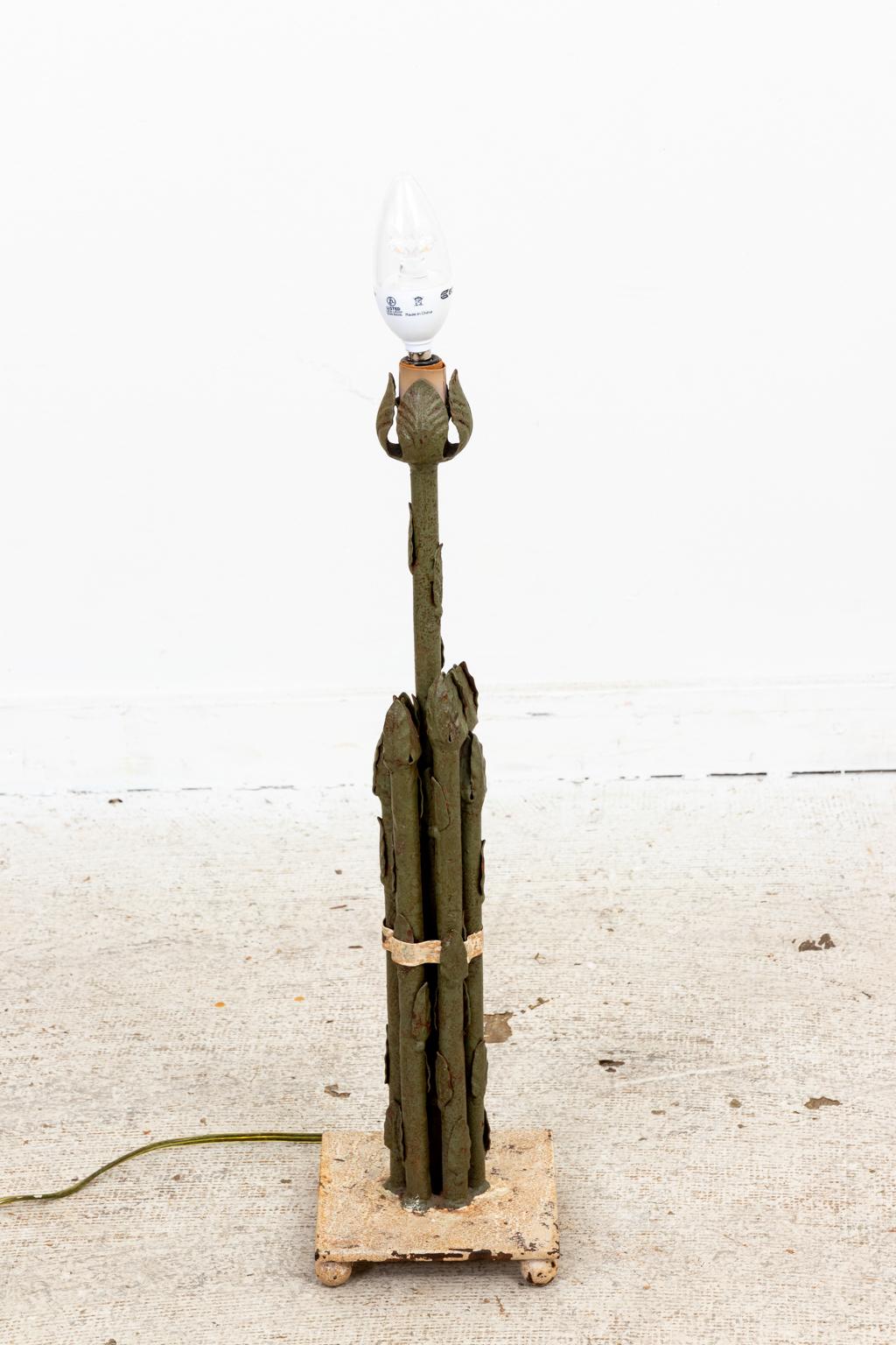 20th Century Vintage Tole Asparagus Lamp For Sale