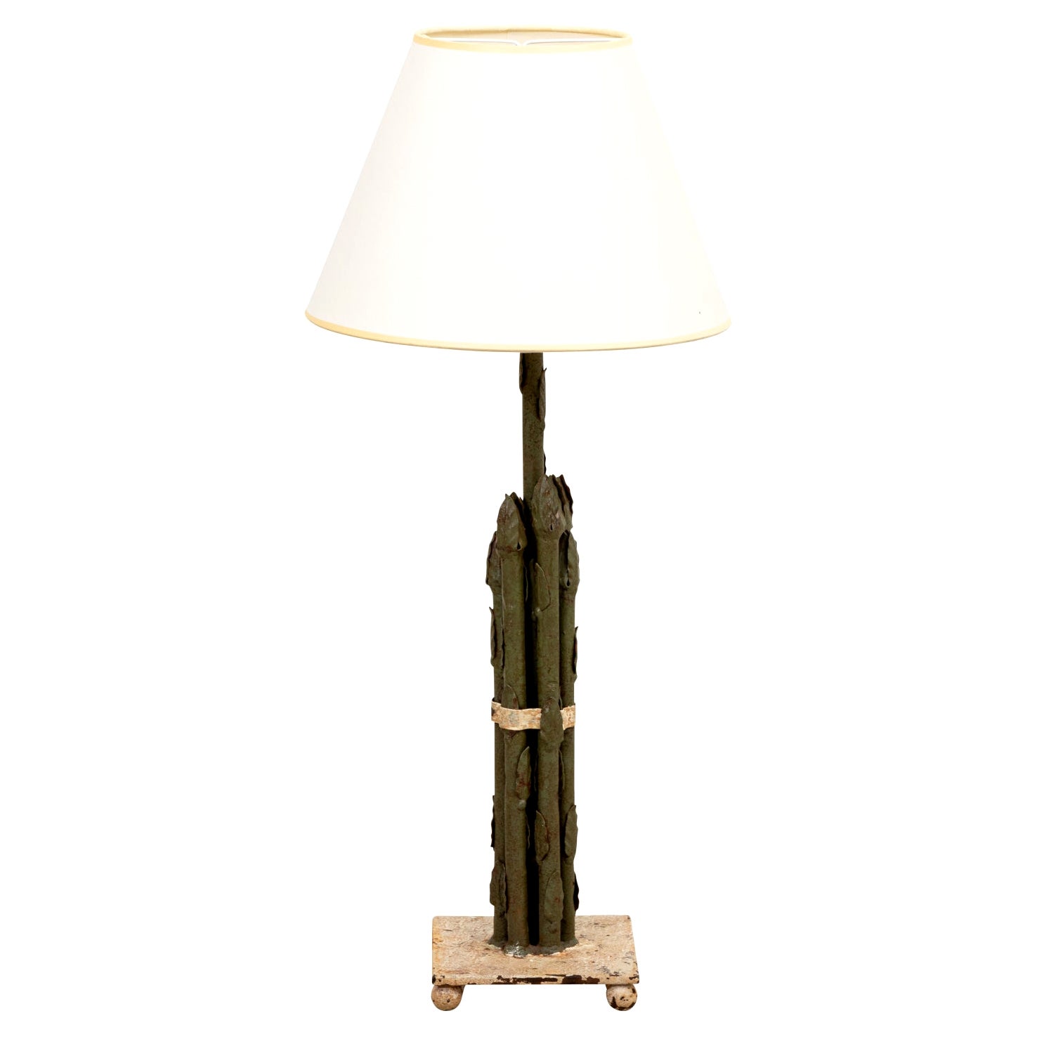 Vintage Tole Asparagus Lamp For Sale
