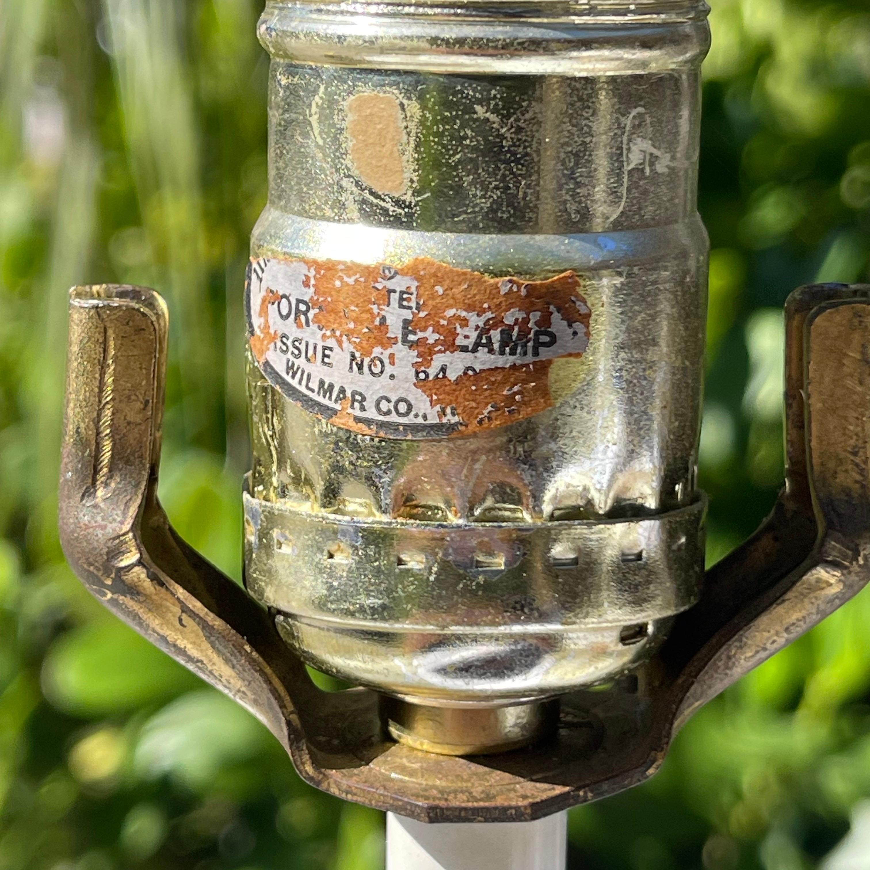 Vintage Tole Painted Metal Palm Tree Form Table Lamps, a Pair For Sale 13