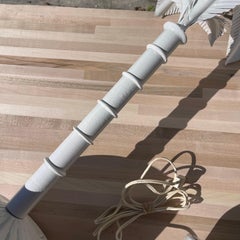 Vintage Tole Painted Metal Palm Tree Form Table Lamps, a Pair