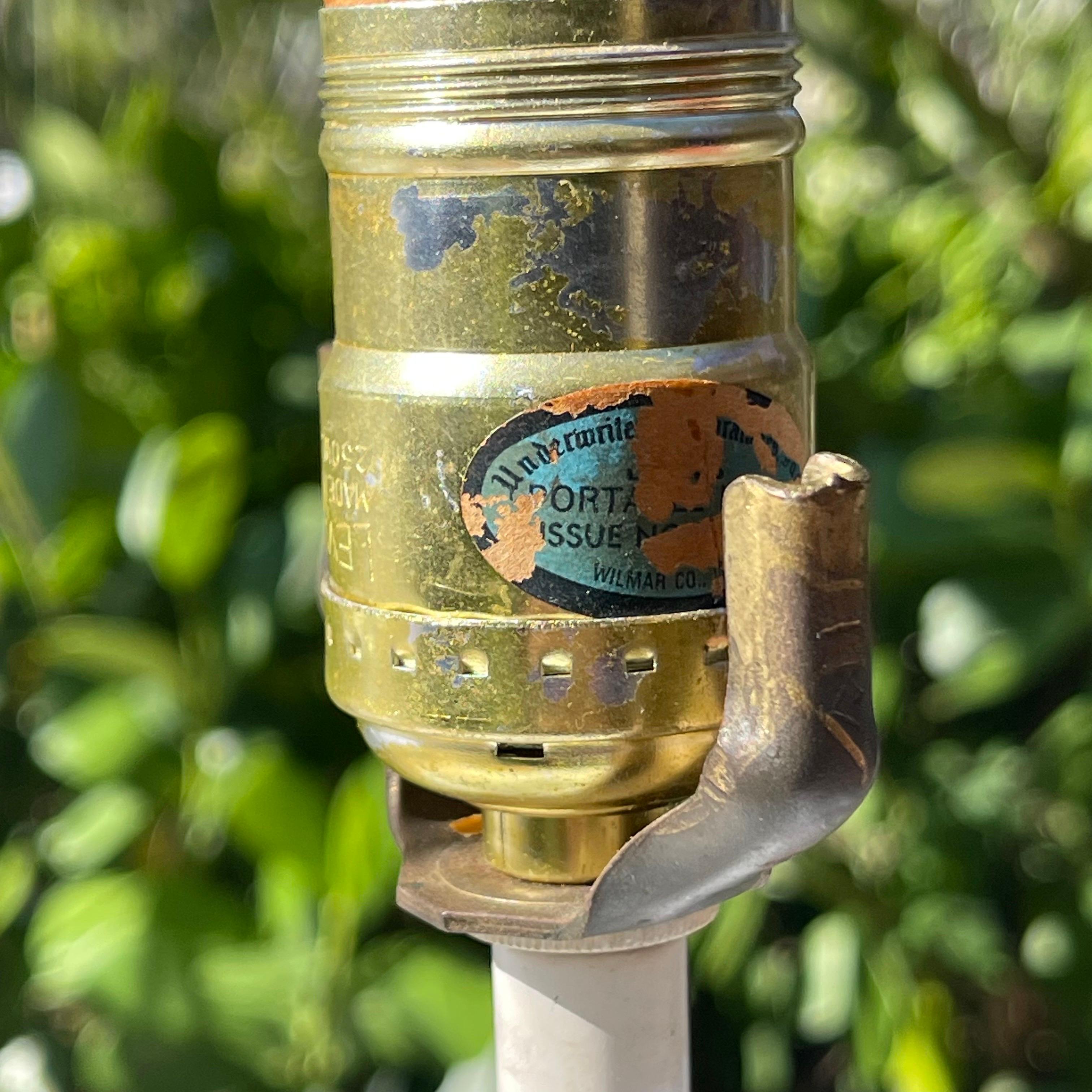 Vintage Tole Painted Metal Palm Tree Form Table Lamps, a Pair For Sale 2