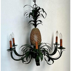 Vintage Tole Pineapple Chandelier