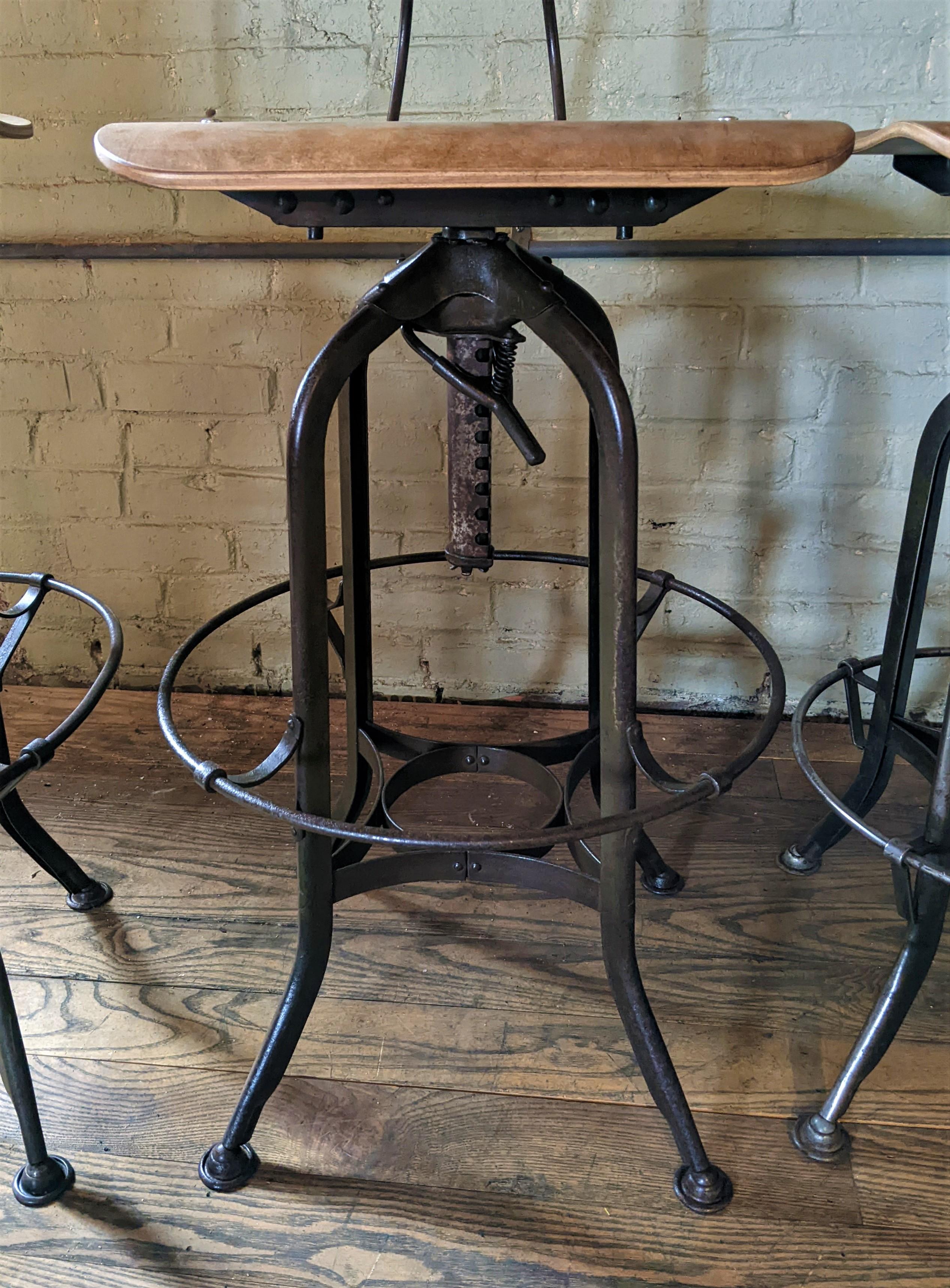 Vintage Toledo Adjustable Stools 4