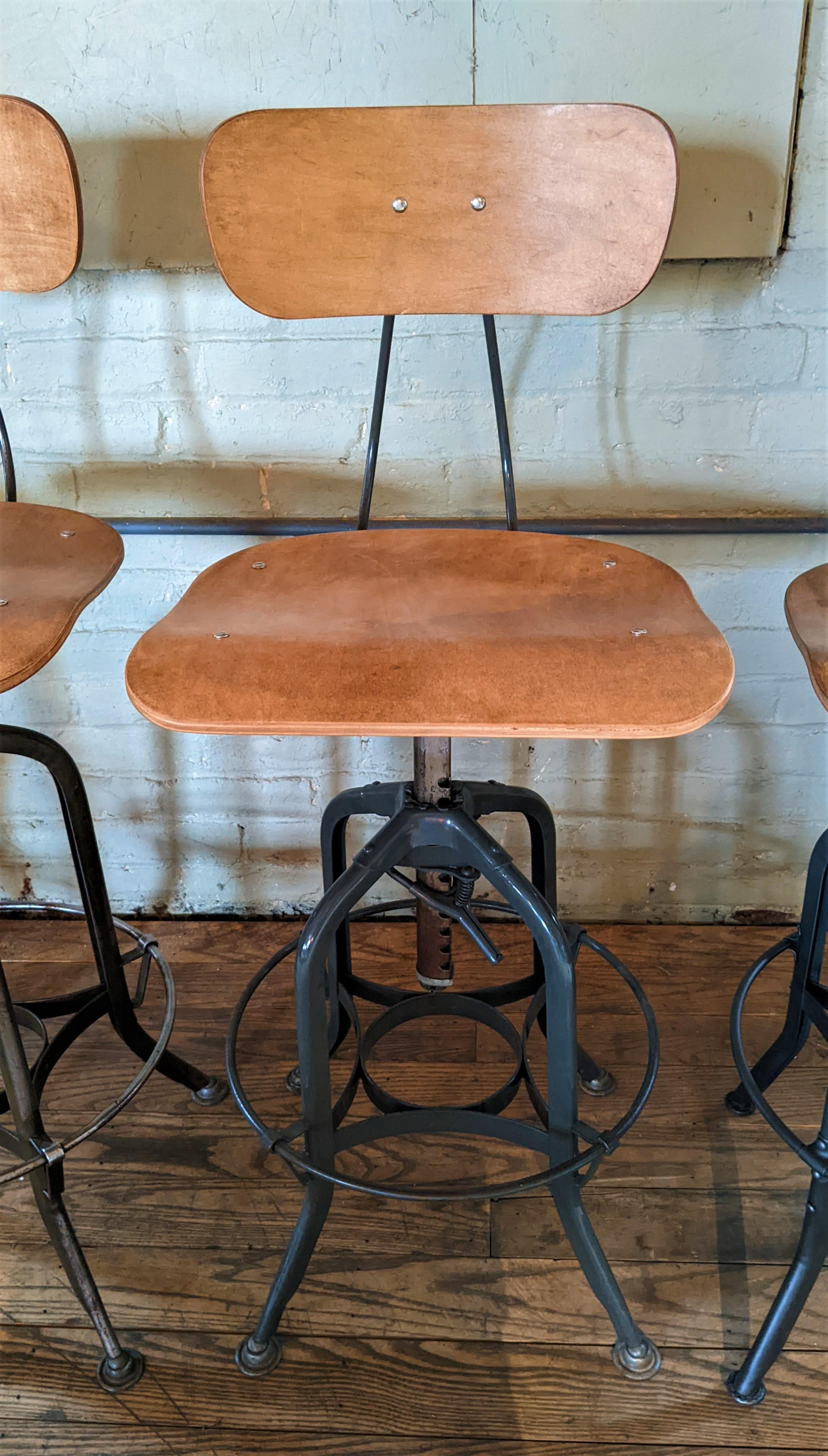 Steel Vintage Toledo Adjustable Stools
