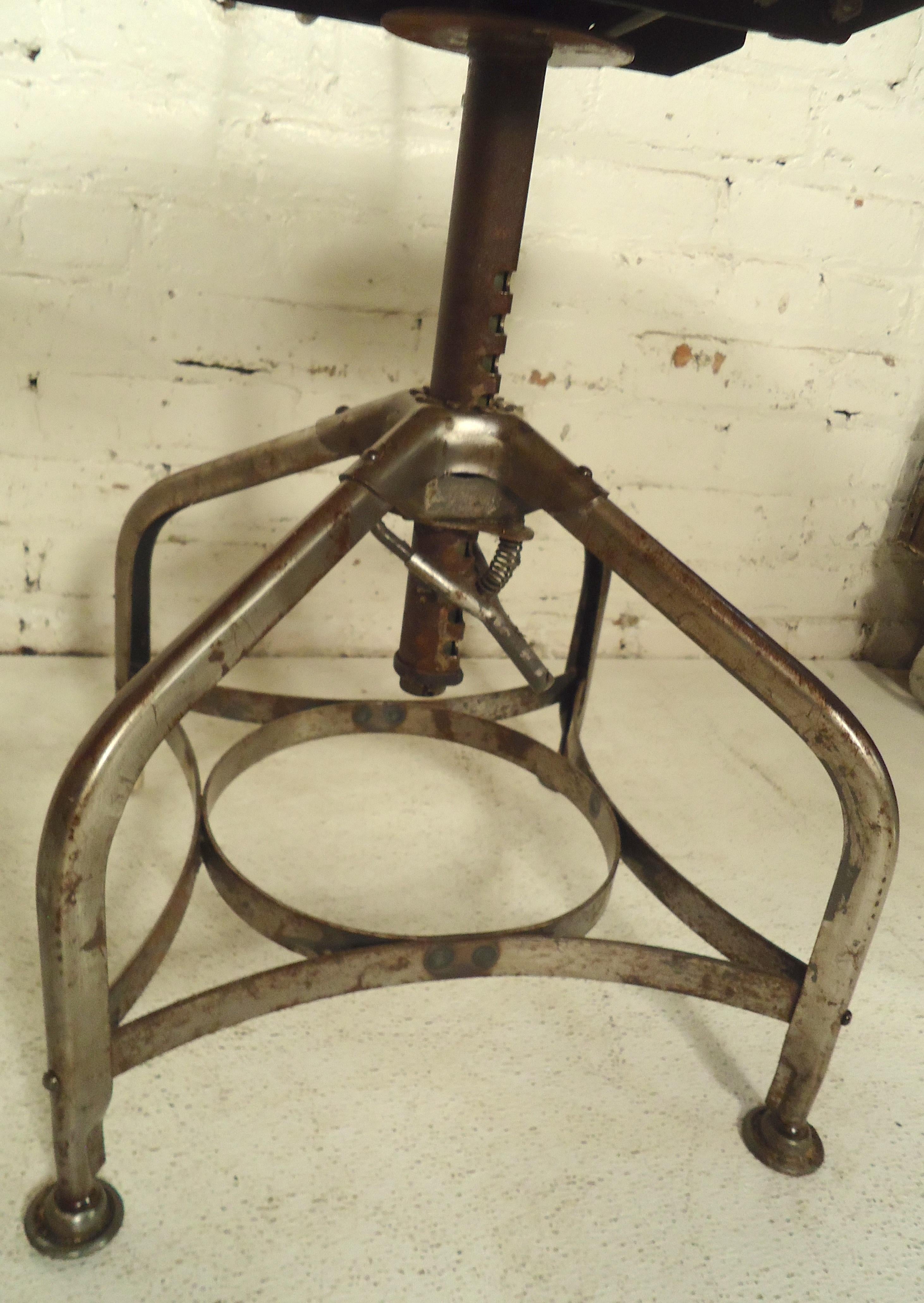 Industrial Vintage Toledo Style Stool For Sale