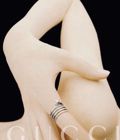 Vintage Tom Ford for Gucci Ad Campaign 18K White Gold Wrap Ring