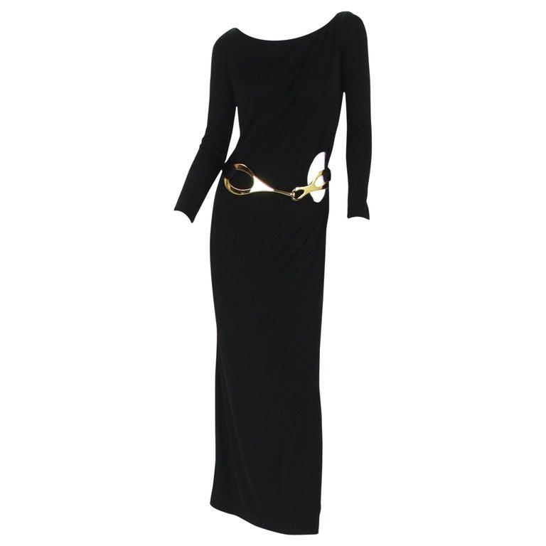 black gucci dress Gucci Silk Duchesse Mid-length Dress – Runway Catalog main image 0