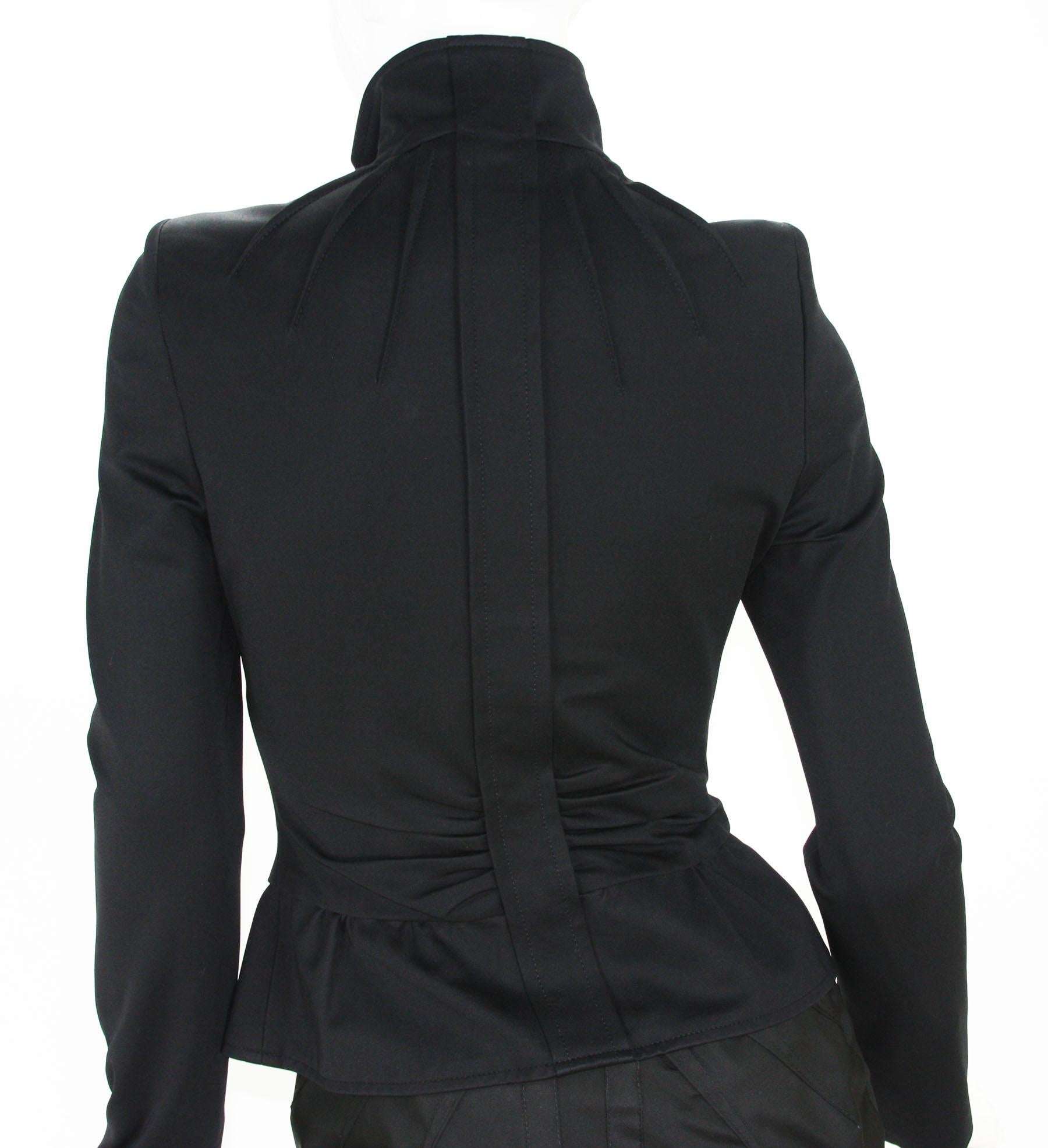 Vintage Tom Ford for Gucci F/W 2004 Black Dress Skirt Suit Italian 42 US 6 For Sale 7