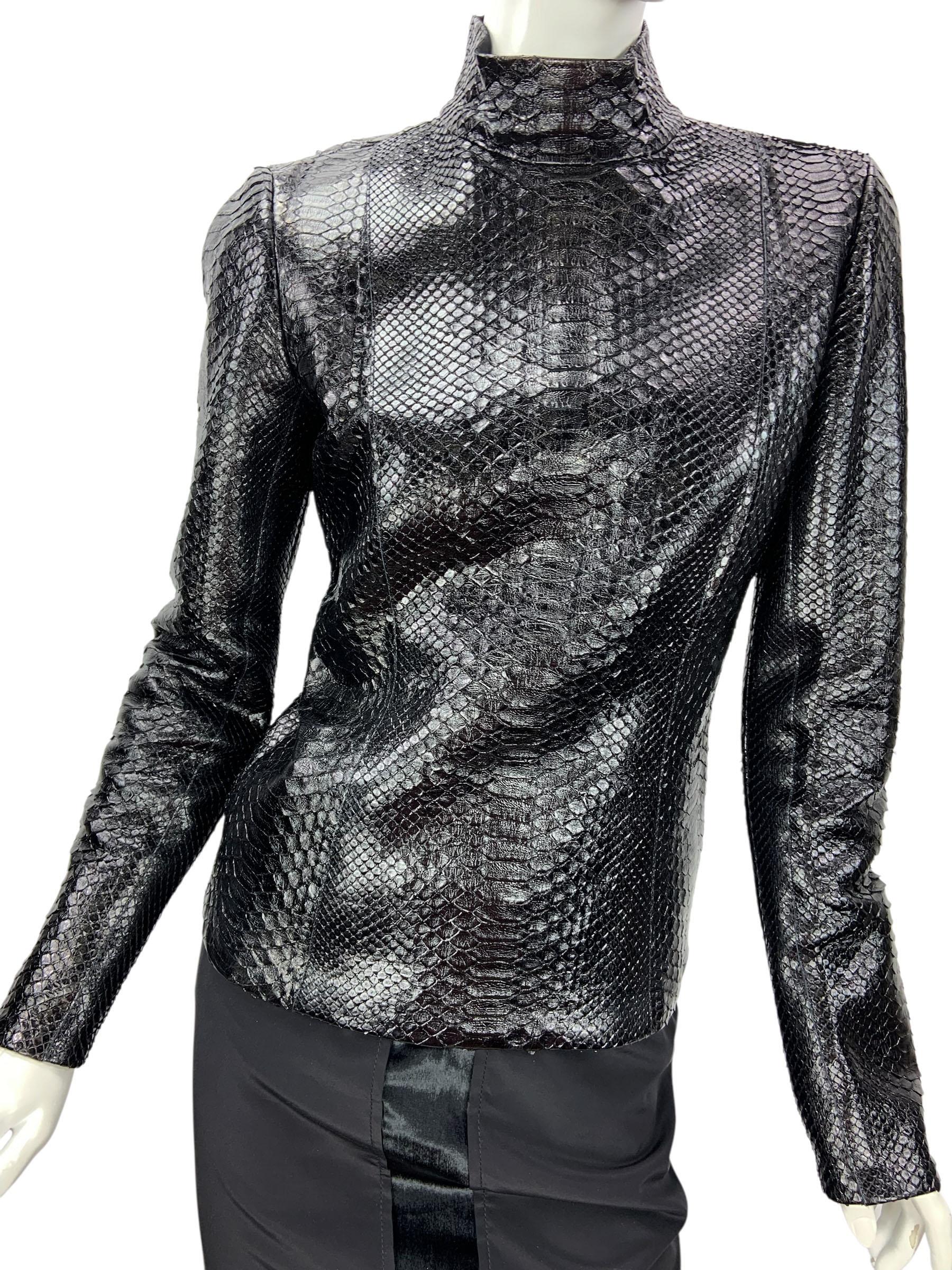 Vintage Tom Ford for Gucci FW 2003 Python Over the Knee Stretch Boots It 38 US 8 For Sale 5