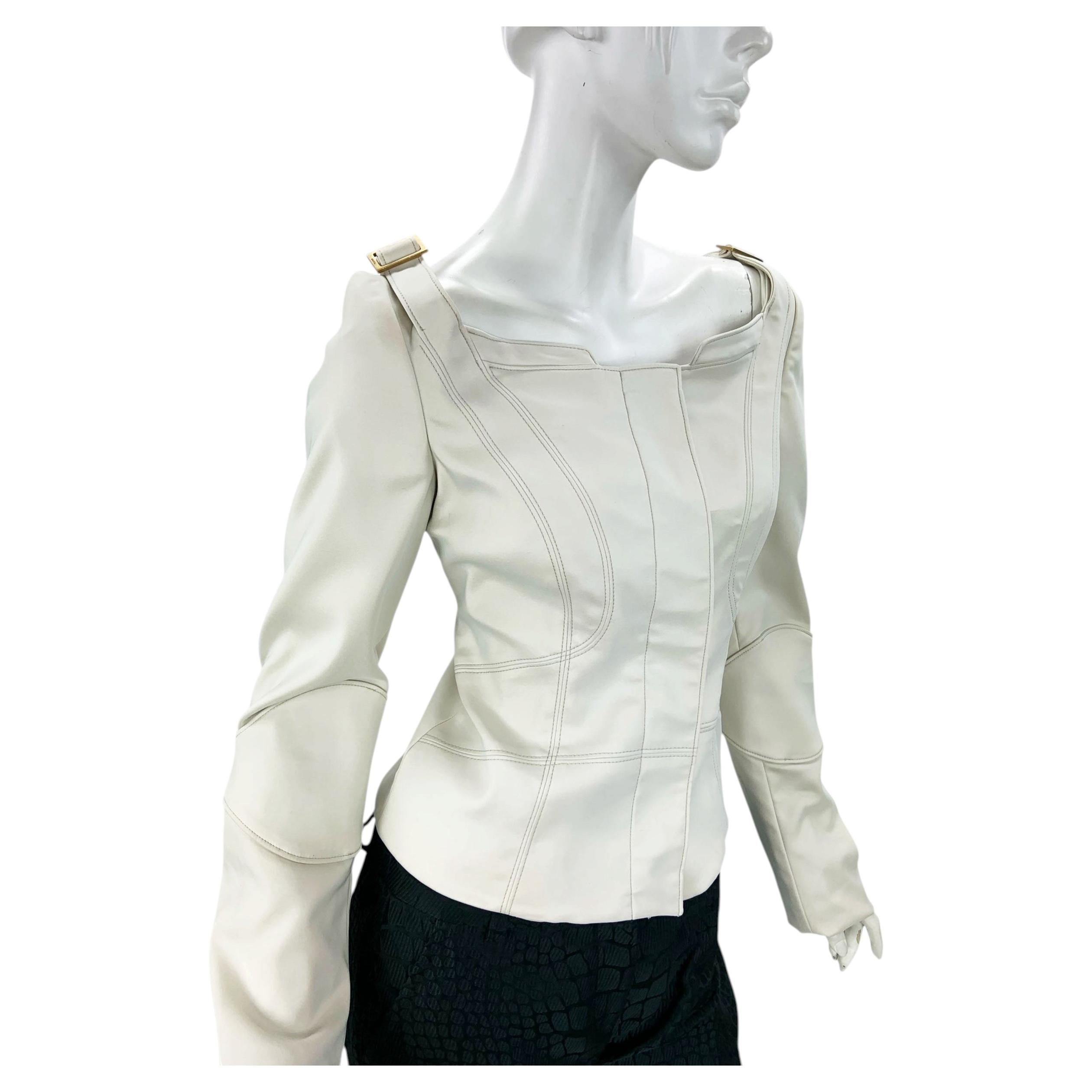 Vintage Tom Ford for Gucci FW 2003 Weißes Tailoring Jacket Italienisch 38