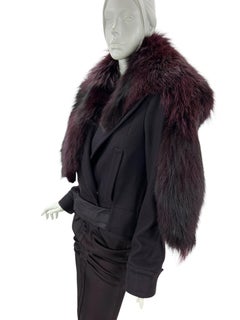 Vintage Tom Ford for Gucci FW 2004 Runway Removable Fox Collar Jacket It 42 US 6