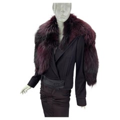Vintage Tom Ford for Gucci FW 2004 Runway Removable Fox Collar Jacket It 42 US 6