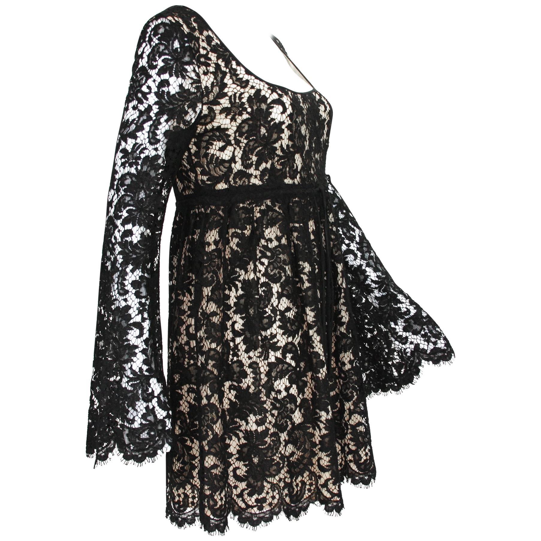 Vintage Tom Ford for Gucci S/S 1996 Baby Doll Lace Mini Dress