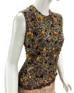 Vintage Tom Ford for Gucci S/S 1999 Lace Fully Stones Embellished Top