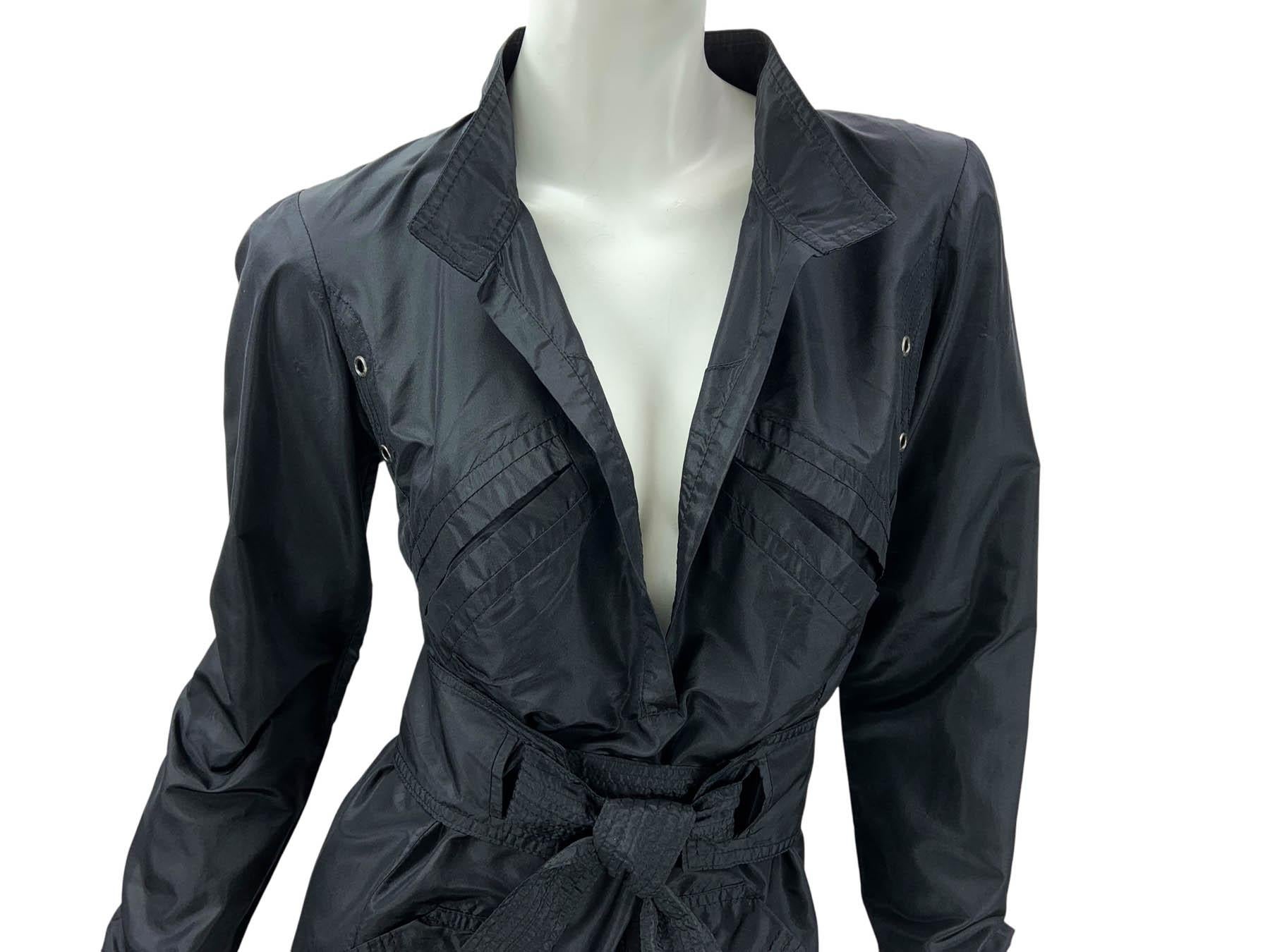 Vintage Tom Ford for Gucci S/S 2003 Black Silk Mini Dress It. 40 For Sale 4