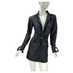 Vintage Tom Ford for Gucci S/S 2003 Mini Vestido de Seda Negro It. 40