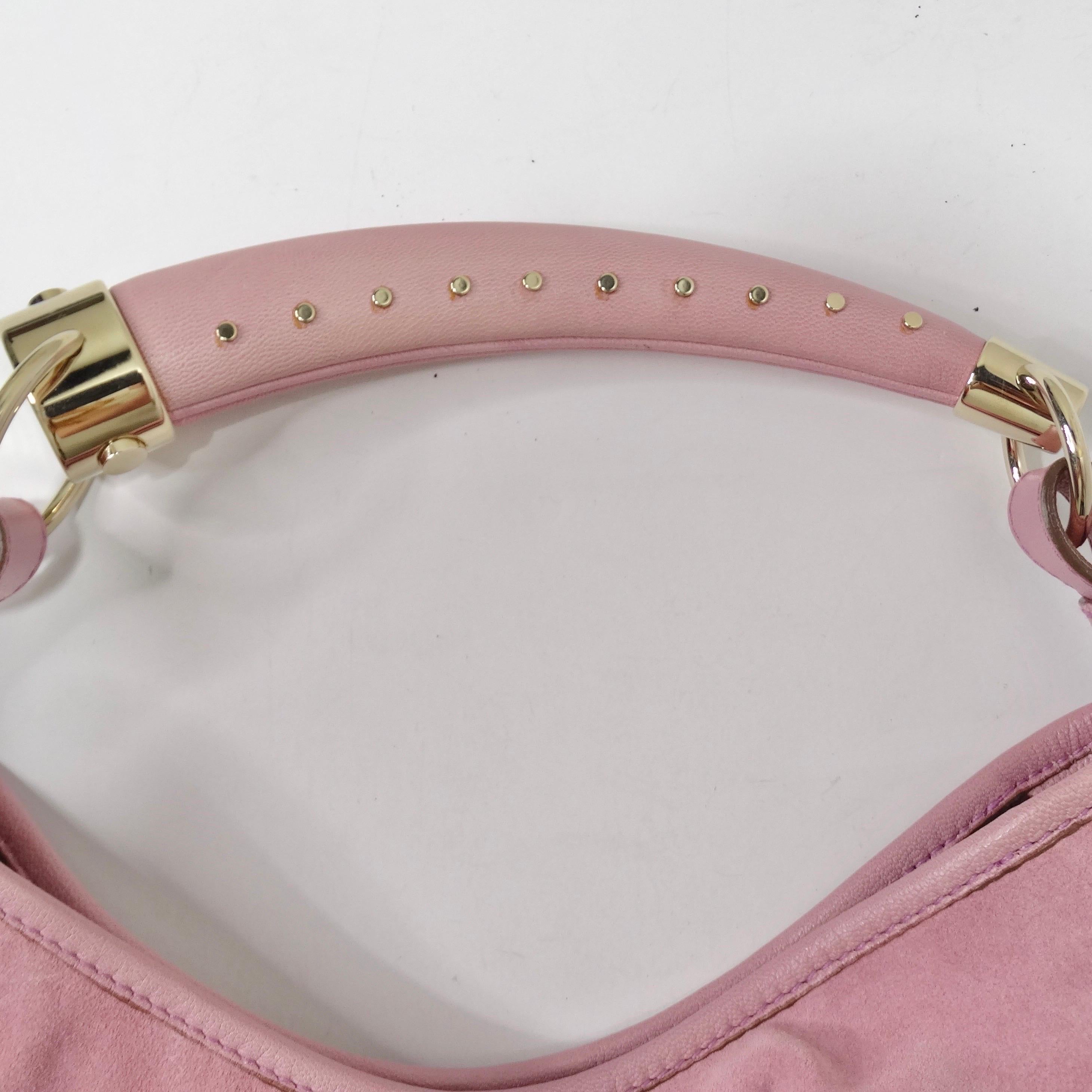 Vintage Tom Ford for Yves Saint Laurent Pink Suede Saint Tropez Handbag 1