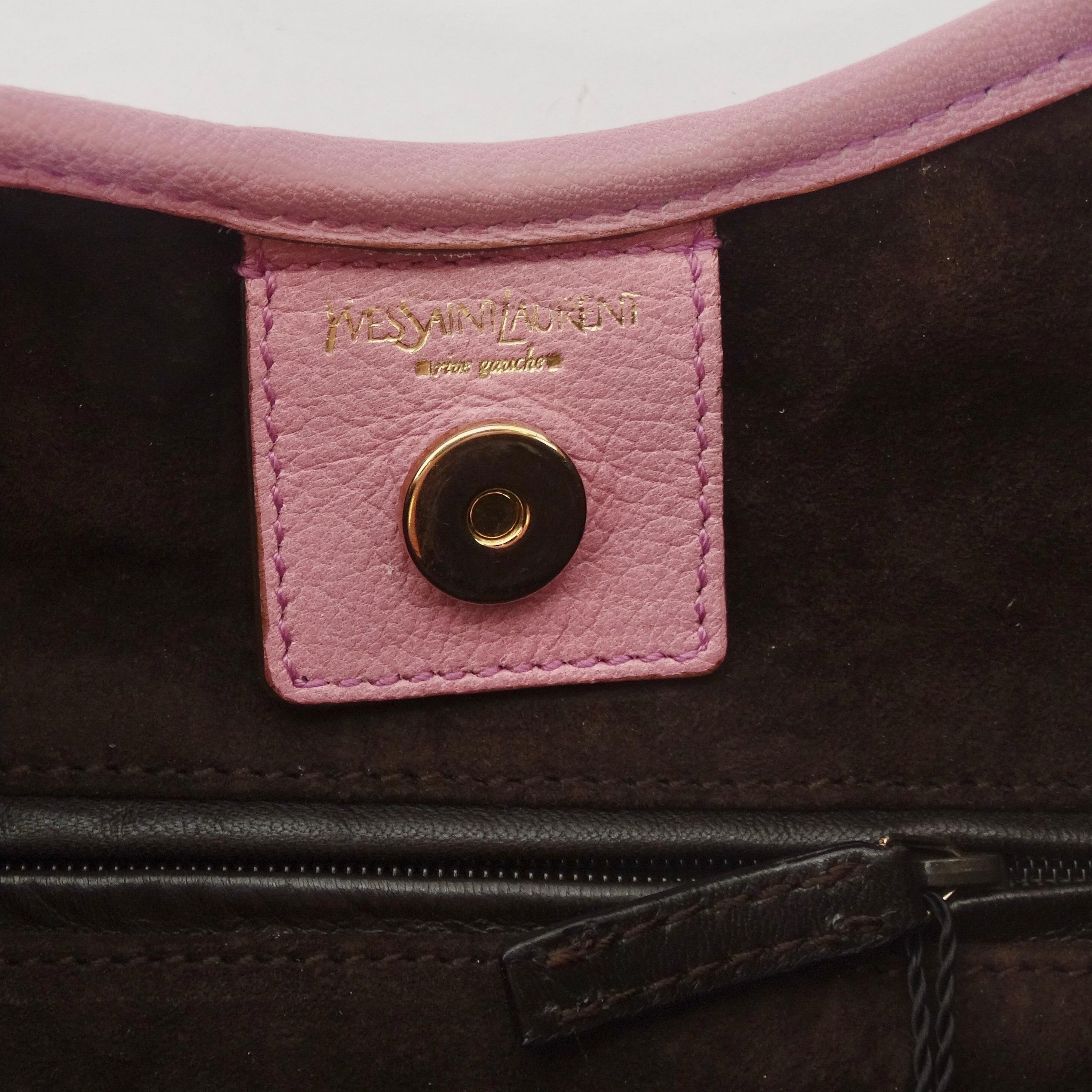 Vintage Tom Ford for Yves Saint Laurent Pink Suede Saint Tropez Handbag 1