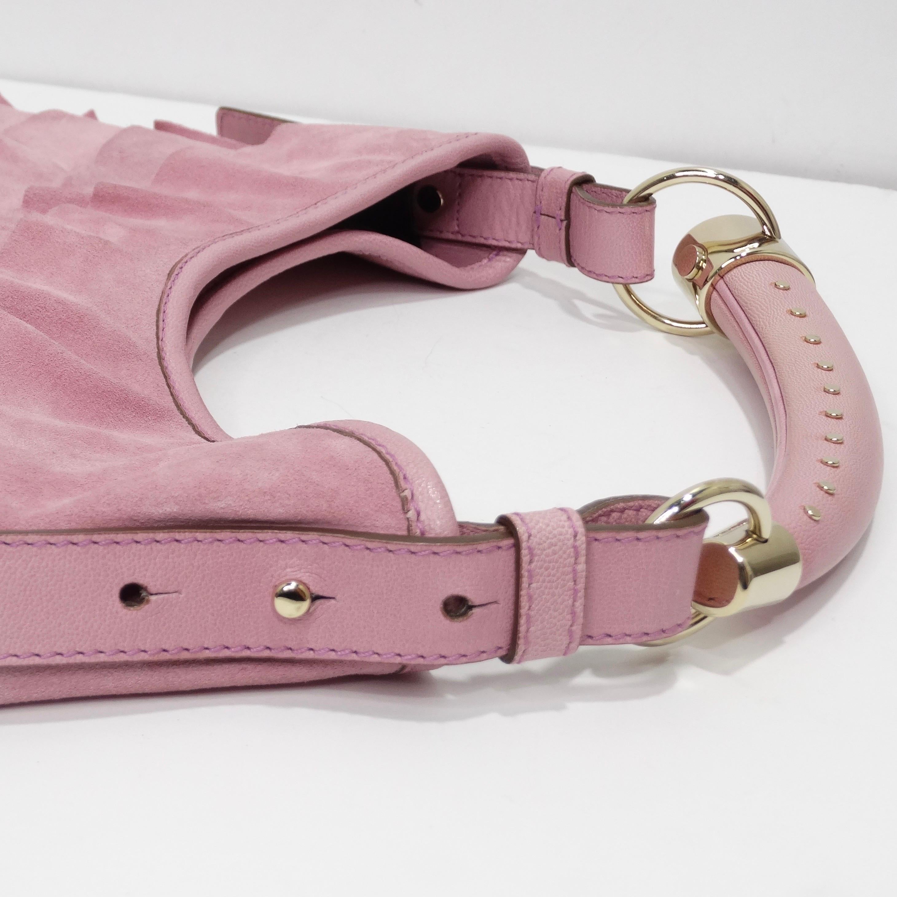 Vintage Tom Ford for Yves Saint Laurent Pink Suede Saint Tropez Handbag 3