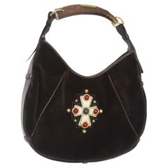 Vintage Tom Ford for Yves Saint Laurent Velvet Beaded Mombasa Handbag