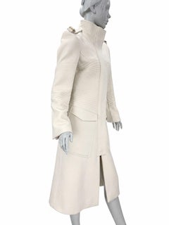 Vintage Tom Ford x Gucci FW 2003 White Wool Cashmere Archive Coat It 42 - US 6