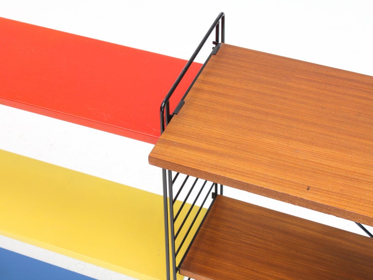 Vintage Tomado Freestanding Shelving with Desk Shelf, A. Dekker, 1950s