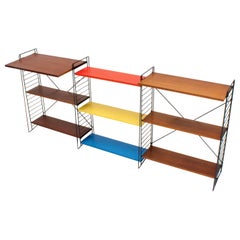 Vintage Tomado Freestanding Shelving with Desk Shelf, A. Dekker, 1950s, Holland