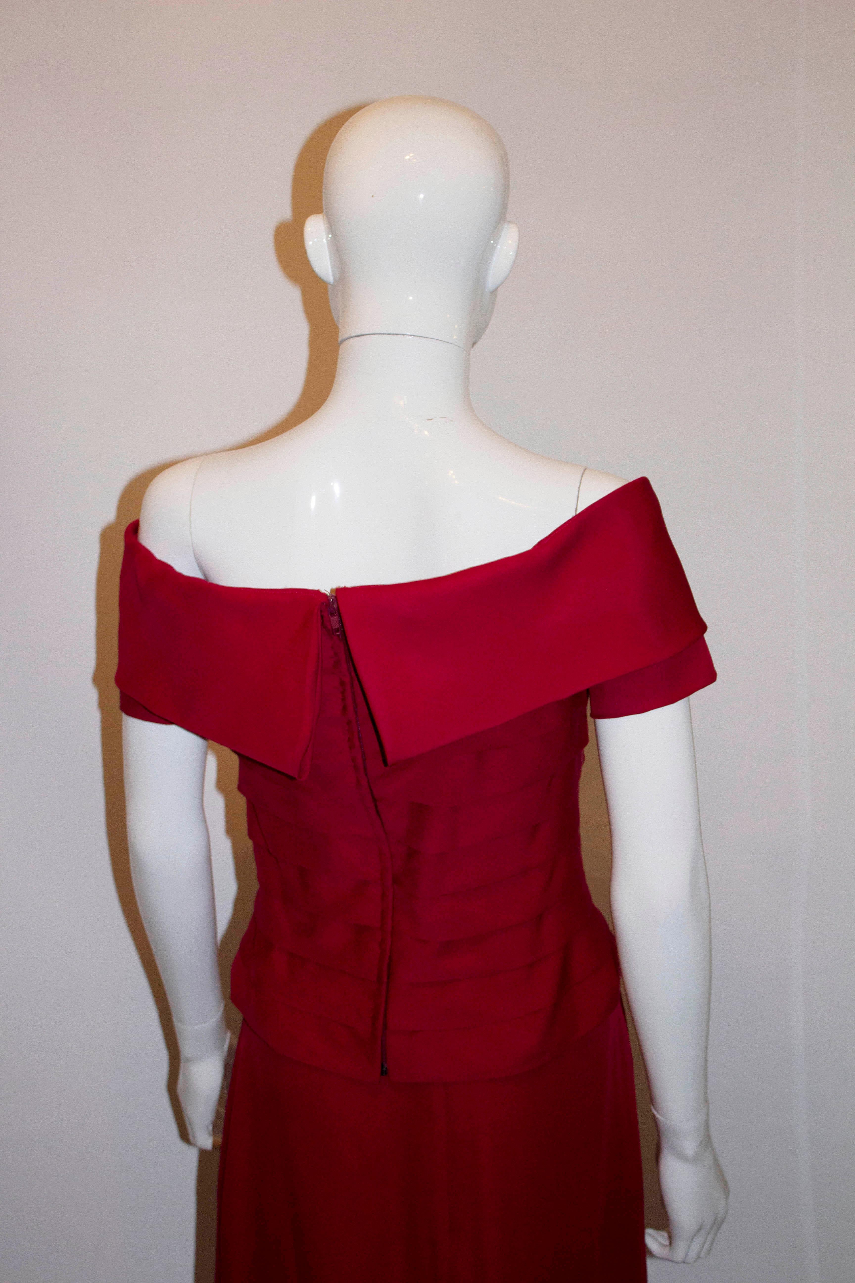 Vintage Tomasz Starzewski Couture Silk Skirt and Evening Top For Sale 1