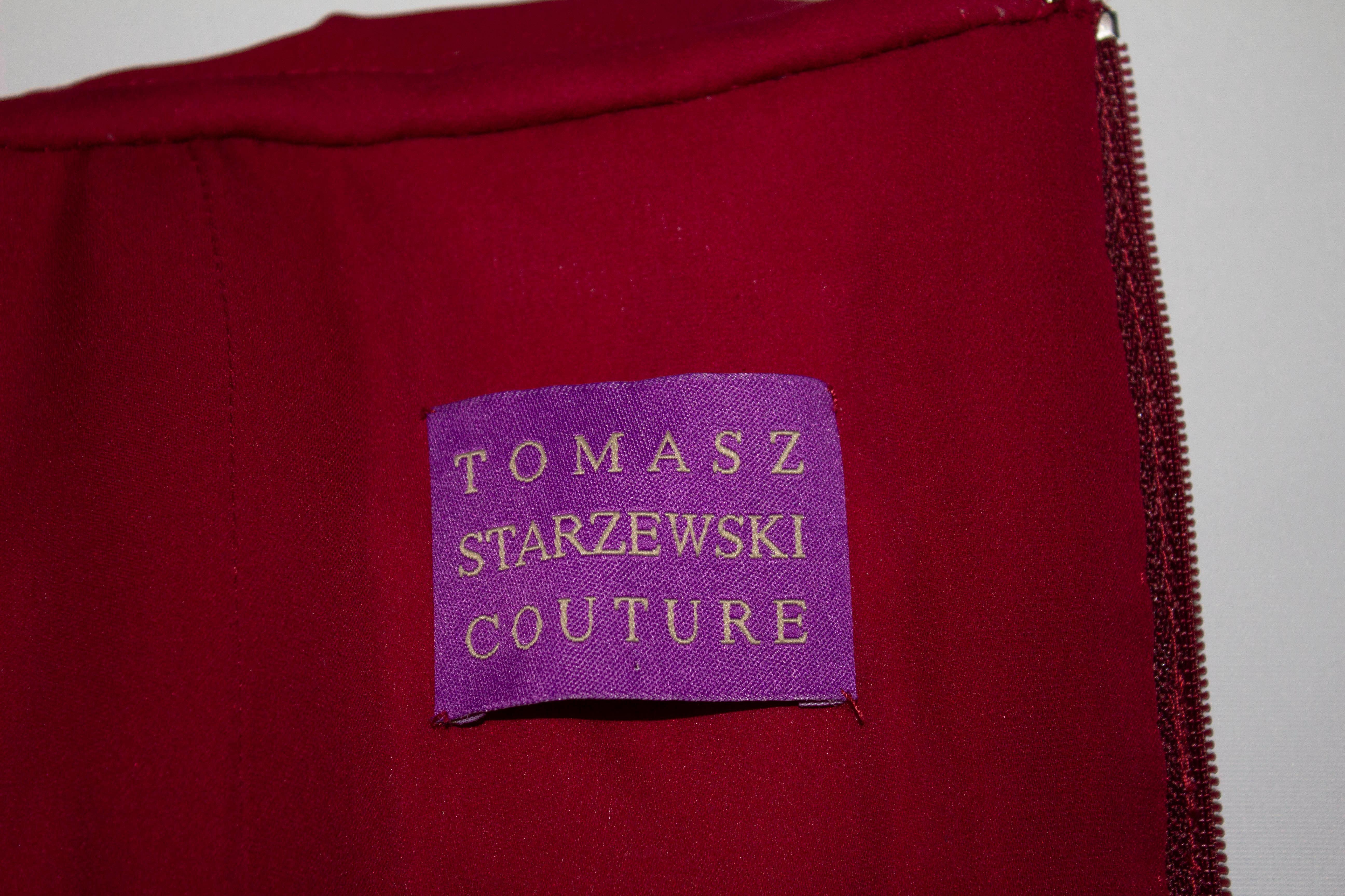 Vintage Tomasz Starzewski Couture Silk Skirt and Evening Top For Sale 2