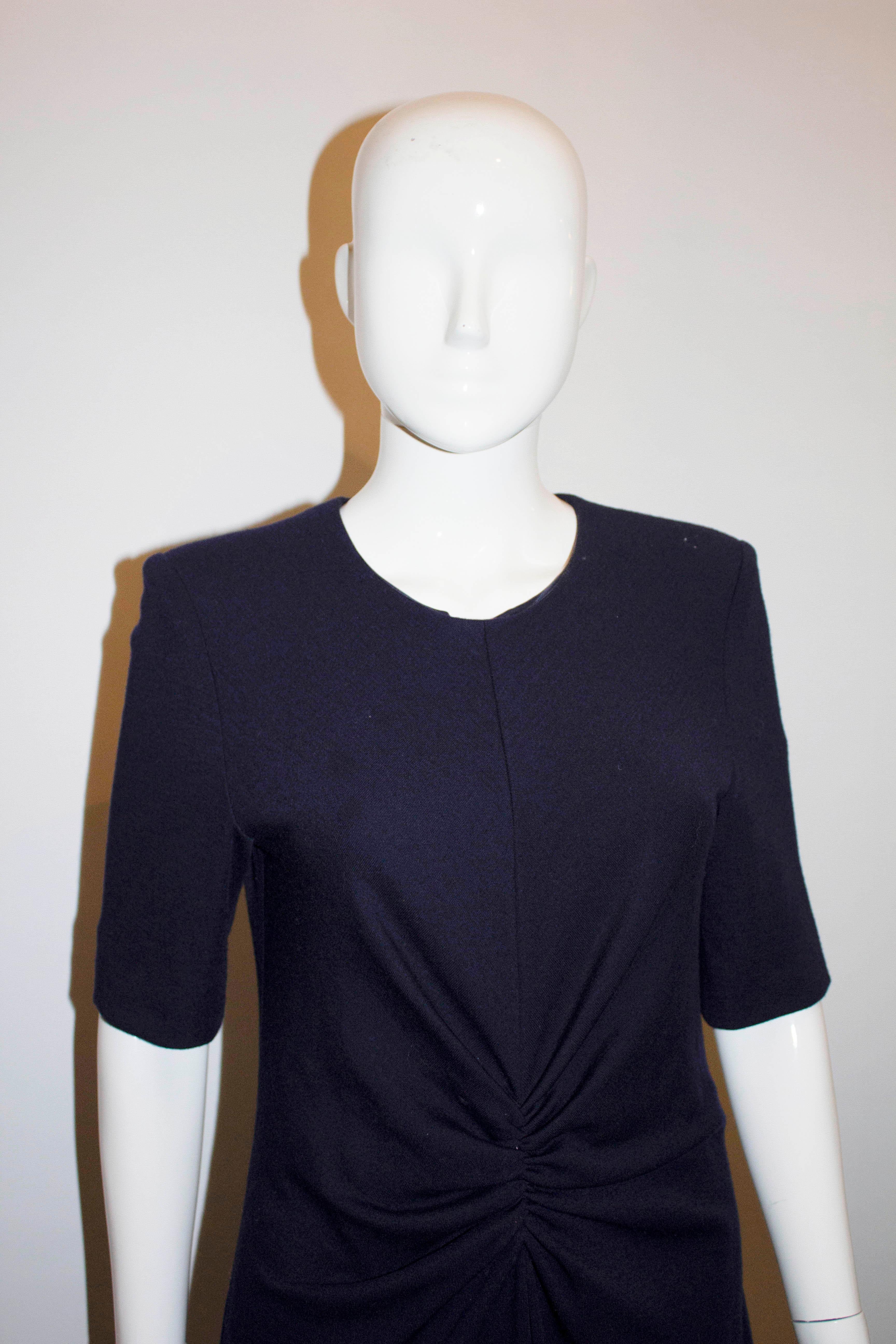 Black Vintage Tomasz Starzewski  Couture Wool Jersey  Dress For Sale