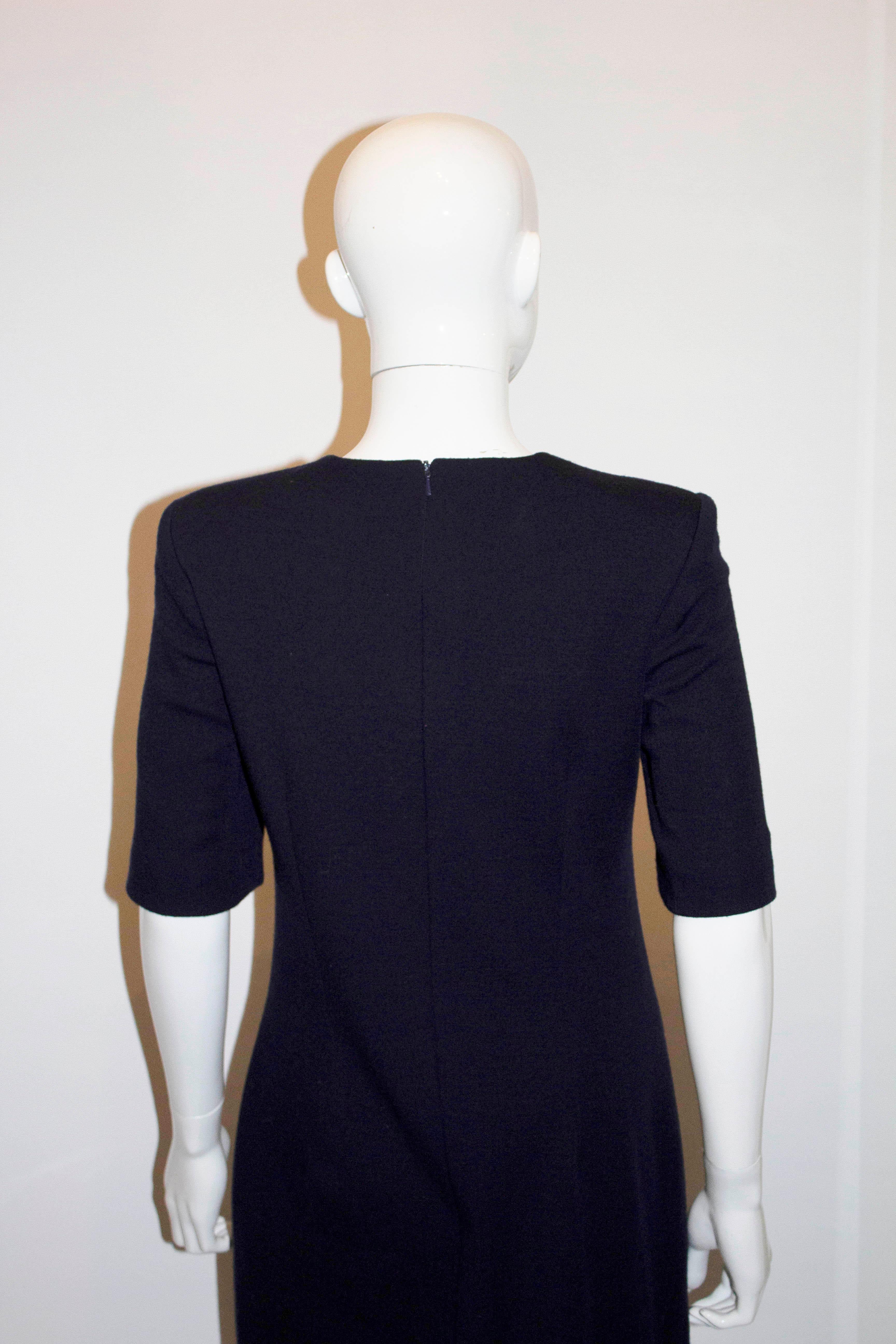 Vintage Tomasz Starzewski  Couture Wool Jersey  Dress In Good Condition For Sale In London, GB