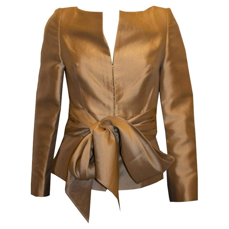 Vintage Tomasz Starzewski Soft Gold Evening Jacket For Sale at 1stDibs