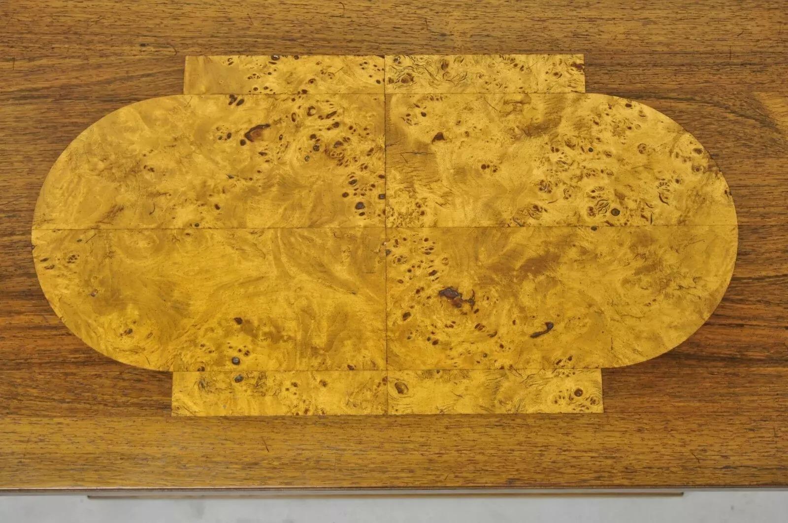 Mesa auxiliar Vintage Tomlinson Burl Walnut Mid Century Modern Art Deco Moderno de mediados de siglo en venta