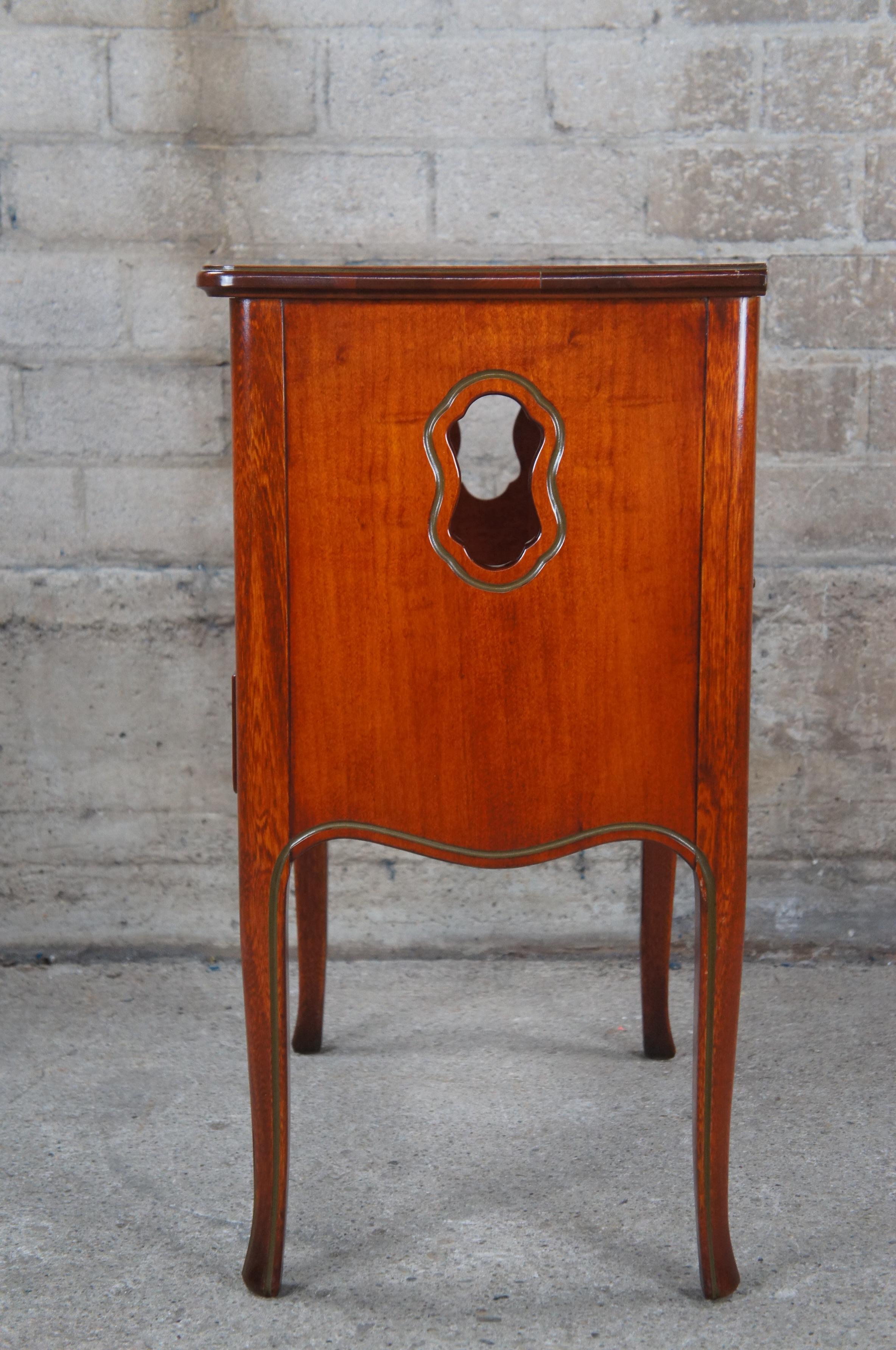 Vintage Tomlinson French Louis XV Style Cherry Bedside End Table Nightstand 6