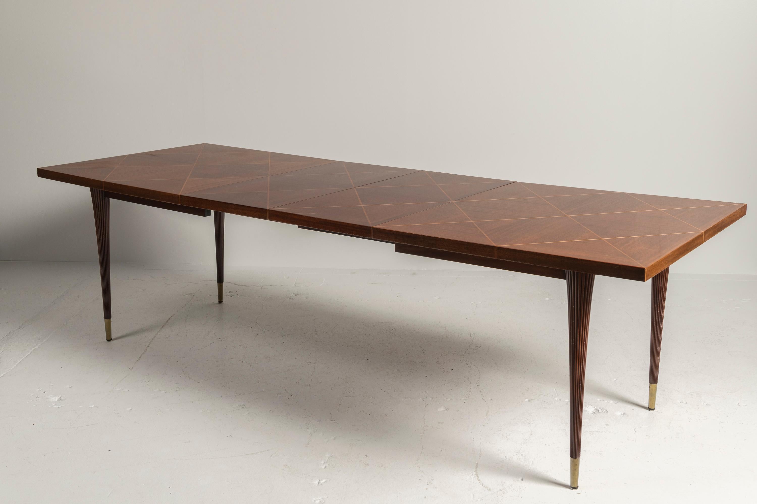 Vintage Tommi Parzinger for Charak Extendable Dining Table, c 1950s For Sale 3