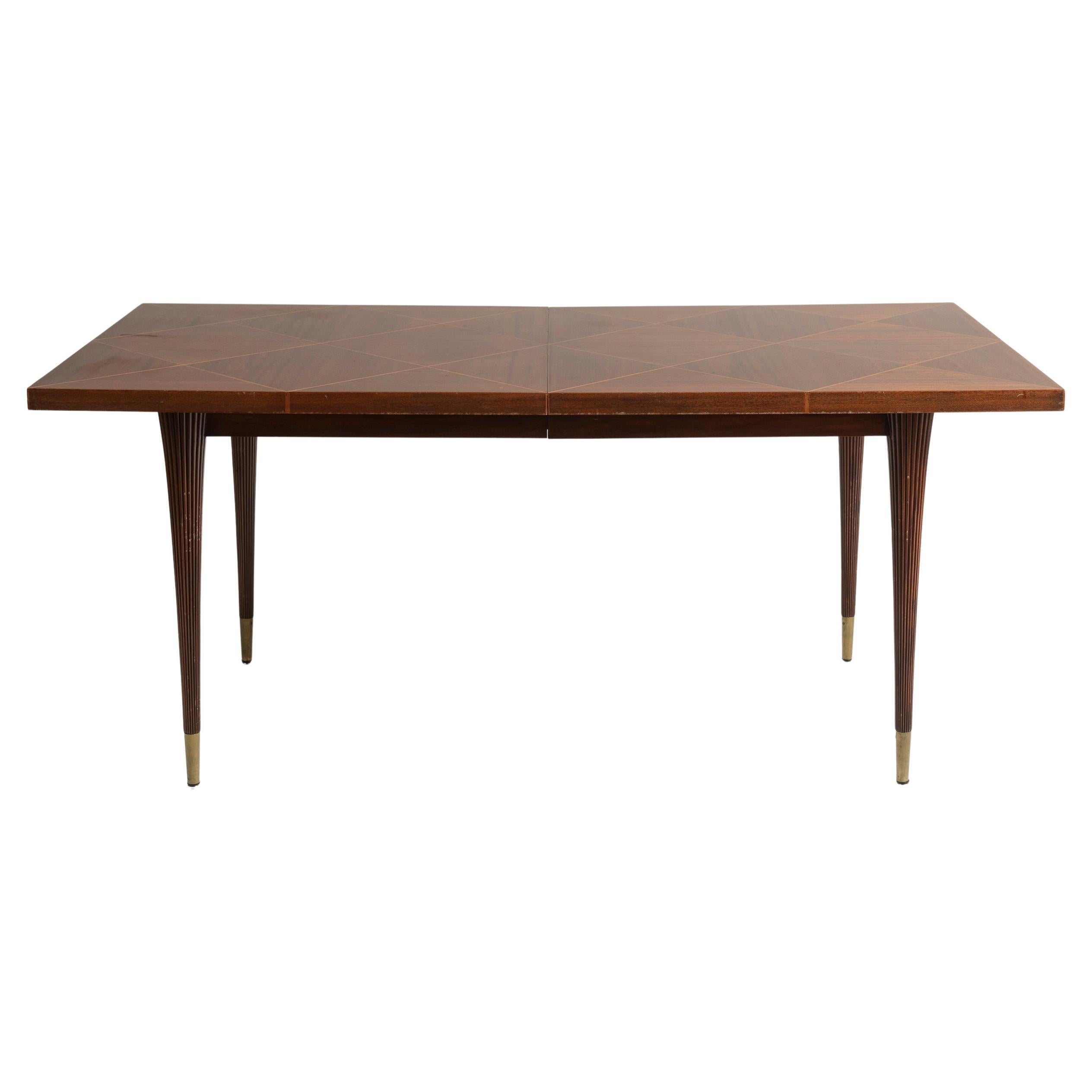 American Vintage Tommi Parzinger for Charak Extendable Dining Table, c 1950s For Sale