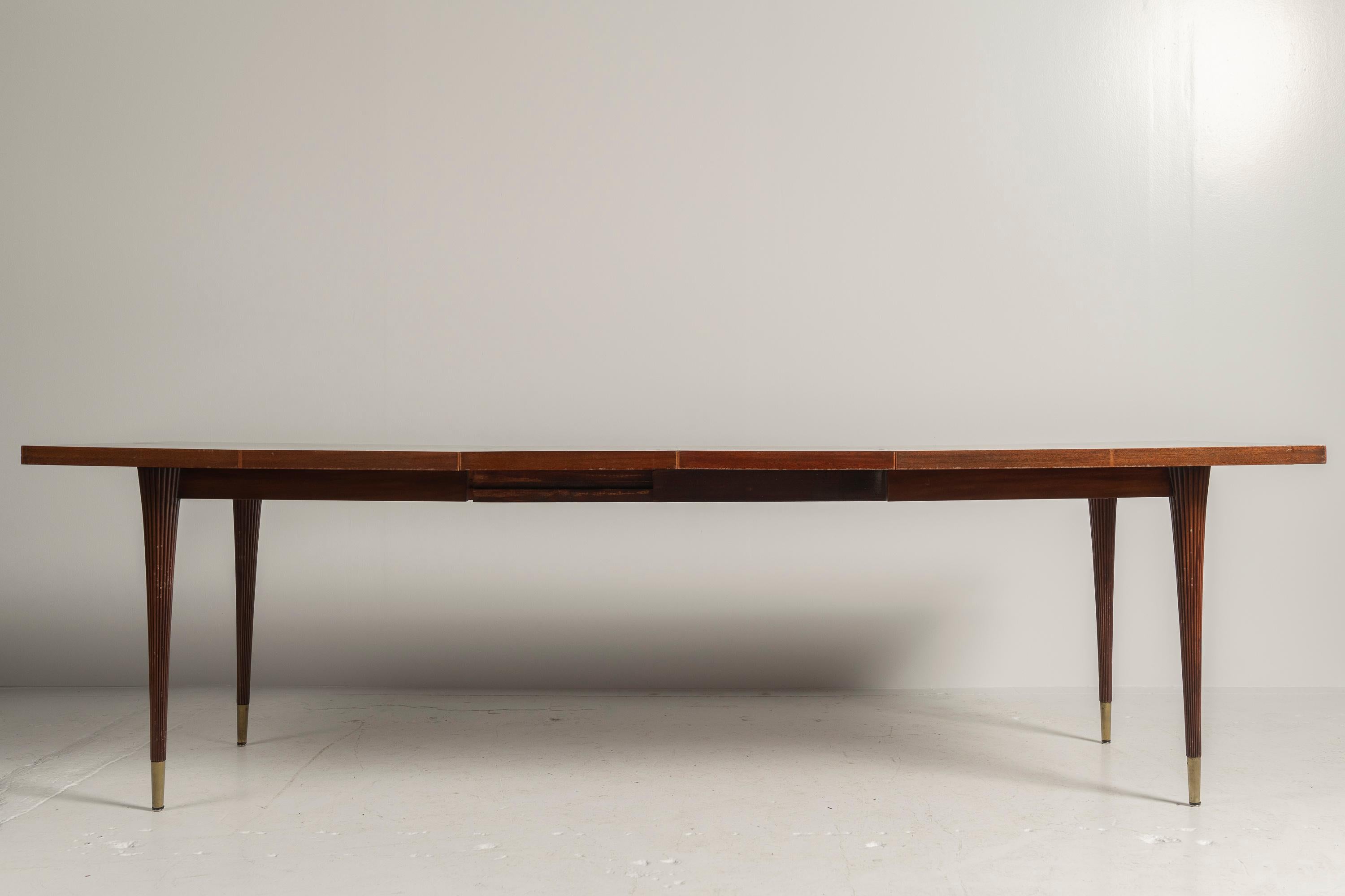 Inlay Vintage Tommi Parzinger for Charak Extendable Dining Table, c 1950s For Sale