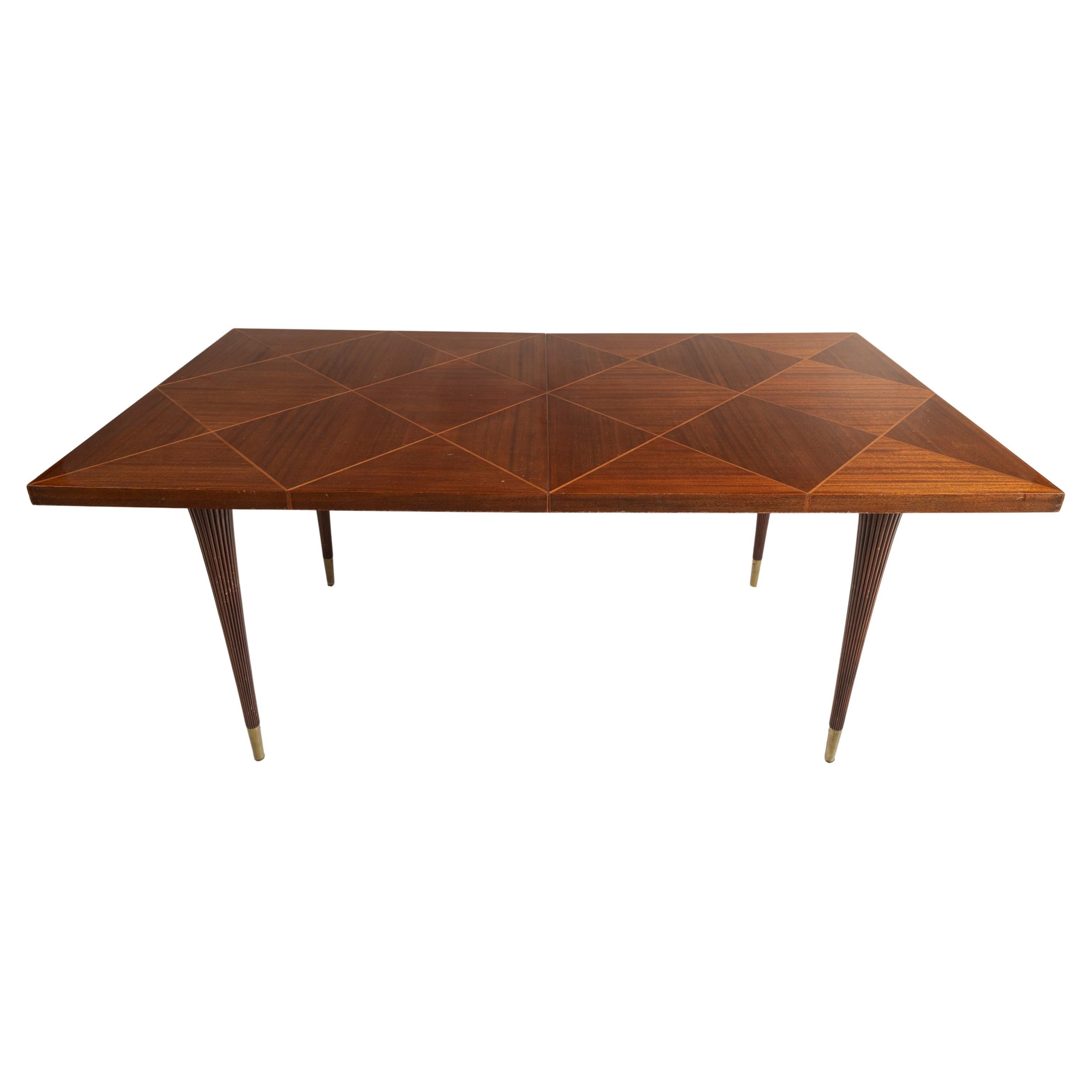 Mid-Century Modern Vintage Tommi Parzinger for Charak Extendable Dining Table, c 1950s For Sale