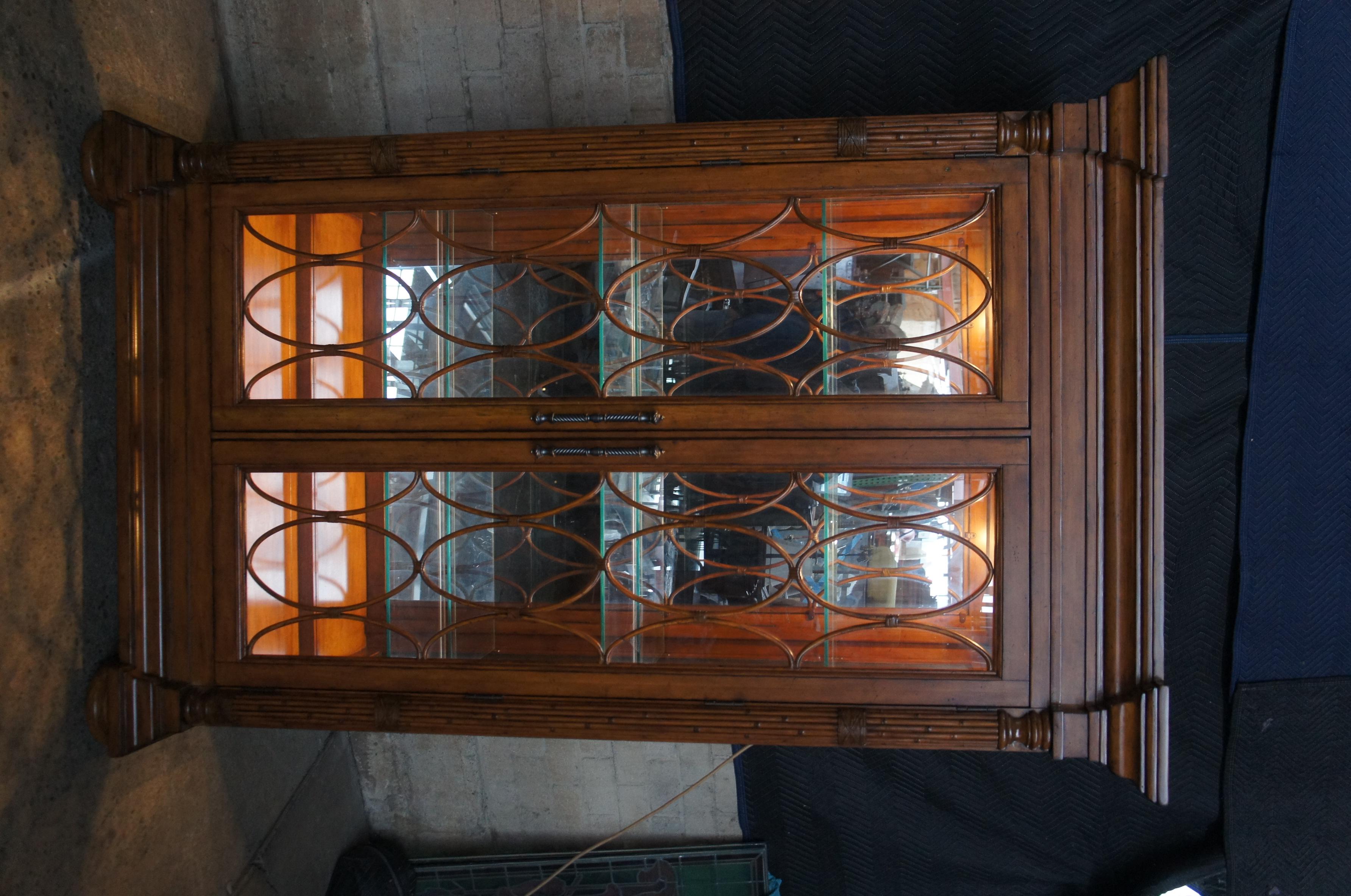 Vintage Tommy Bahama Maple Island Estate Mariana Display Curio China Cabinet 87