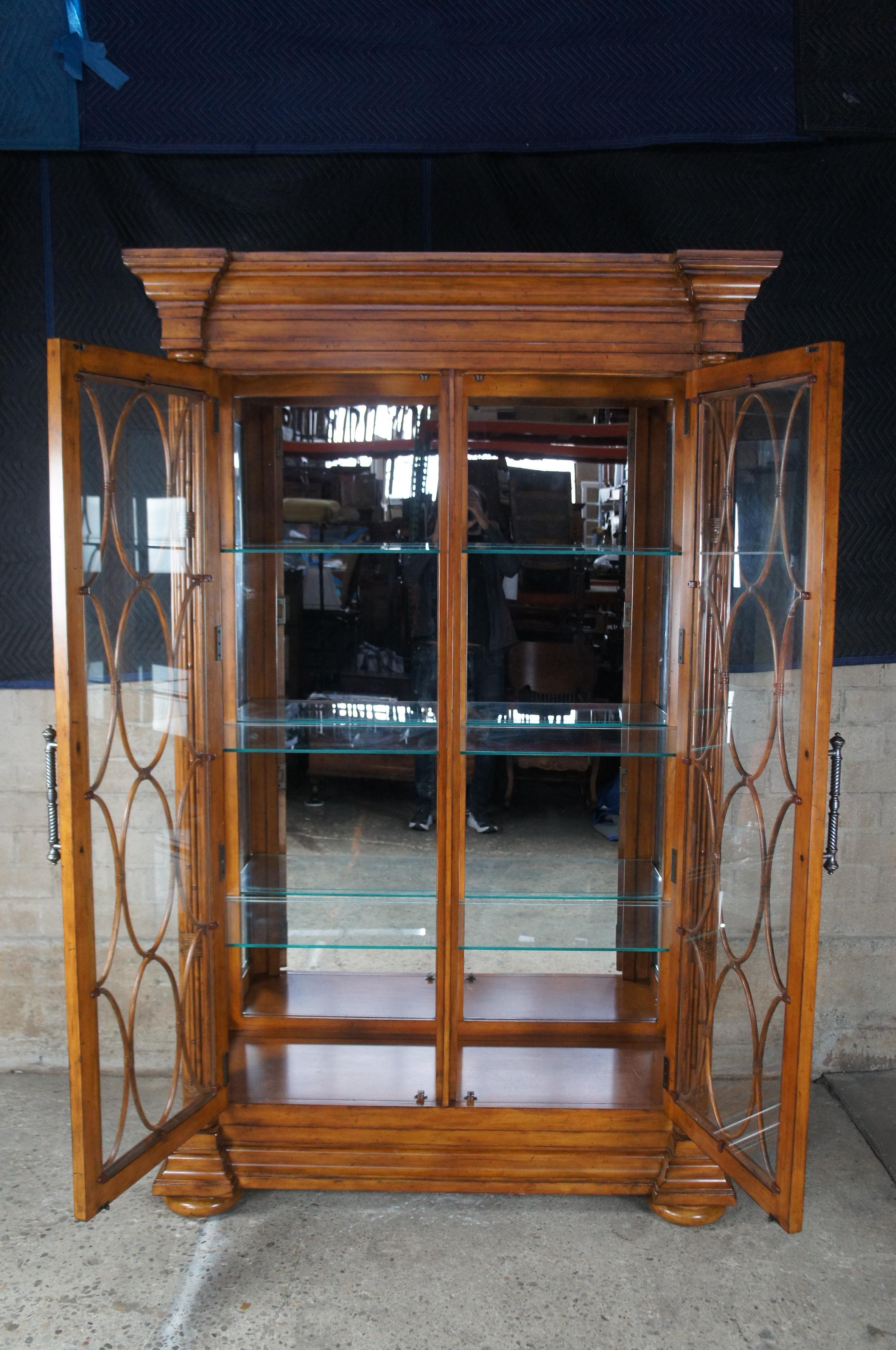 Vintage Tommy Bahama Maple Island Estate Mariana Display Curio China Cabinet 87