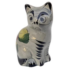 Vintage Tonala Cat Ceramic Figurine