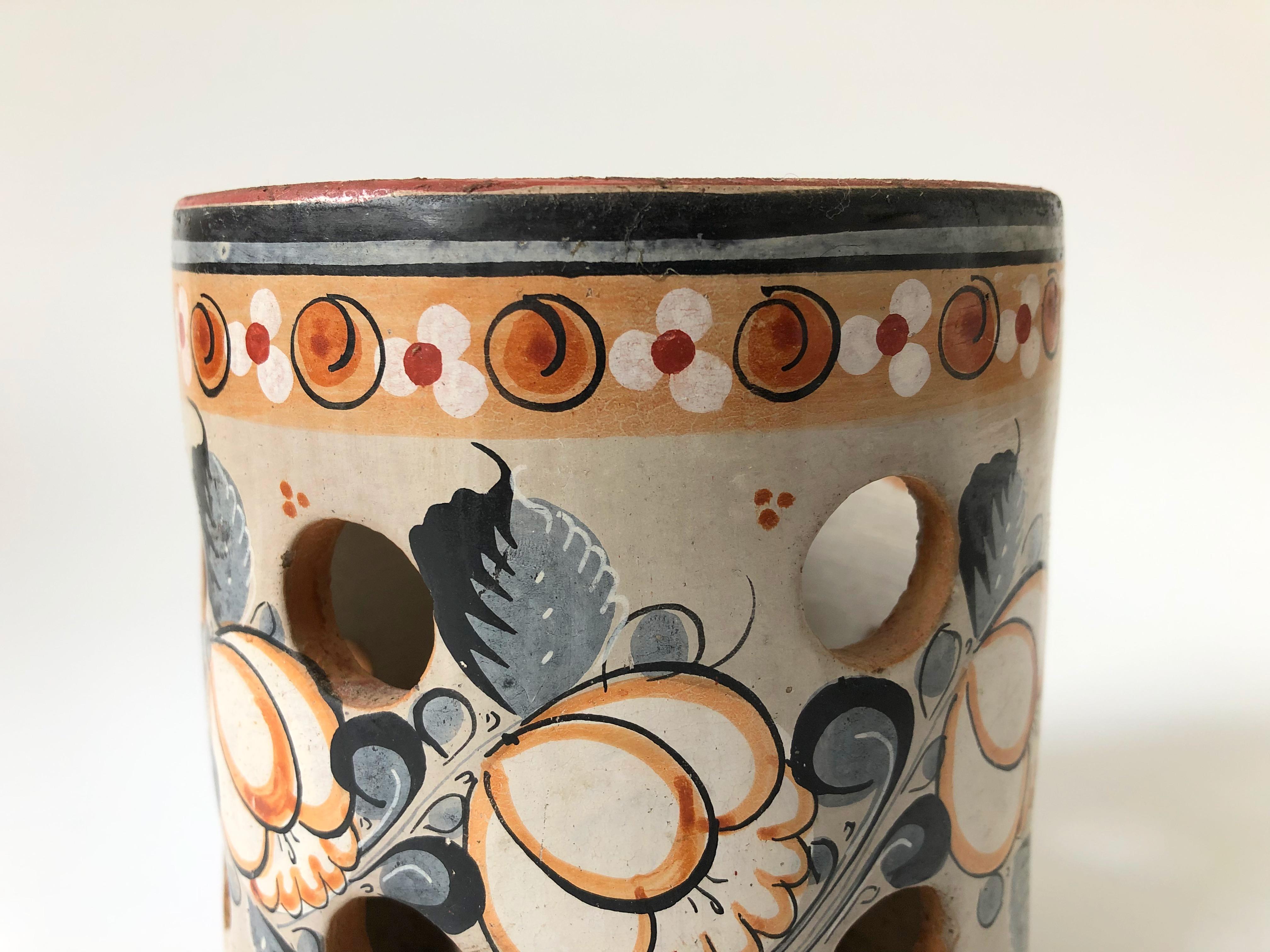 Vintage Tonala Pottery Candle Holder 1
