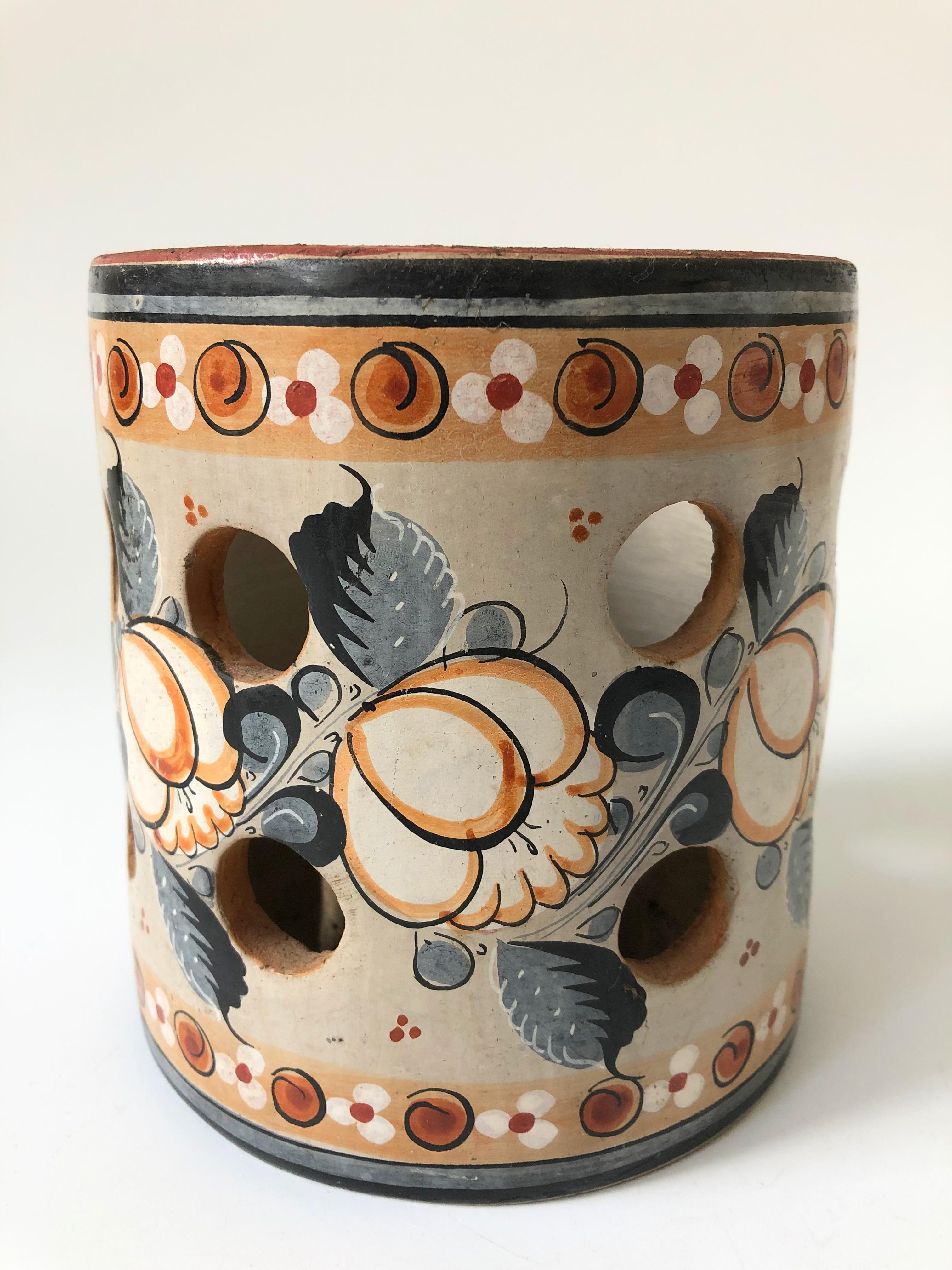 Vintage Tonala Pottery Candle Holder 2